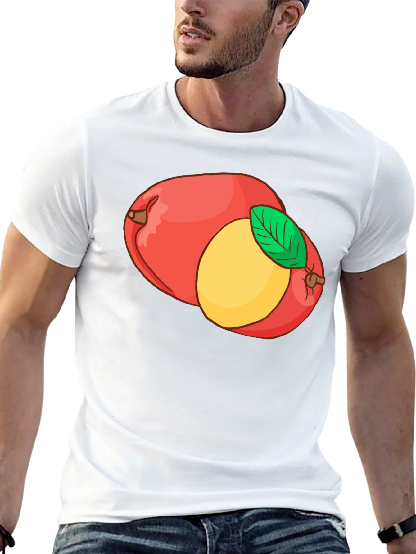 Black Mango Graphic Tee - Summer Fruit T-Shirt view 13