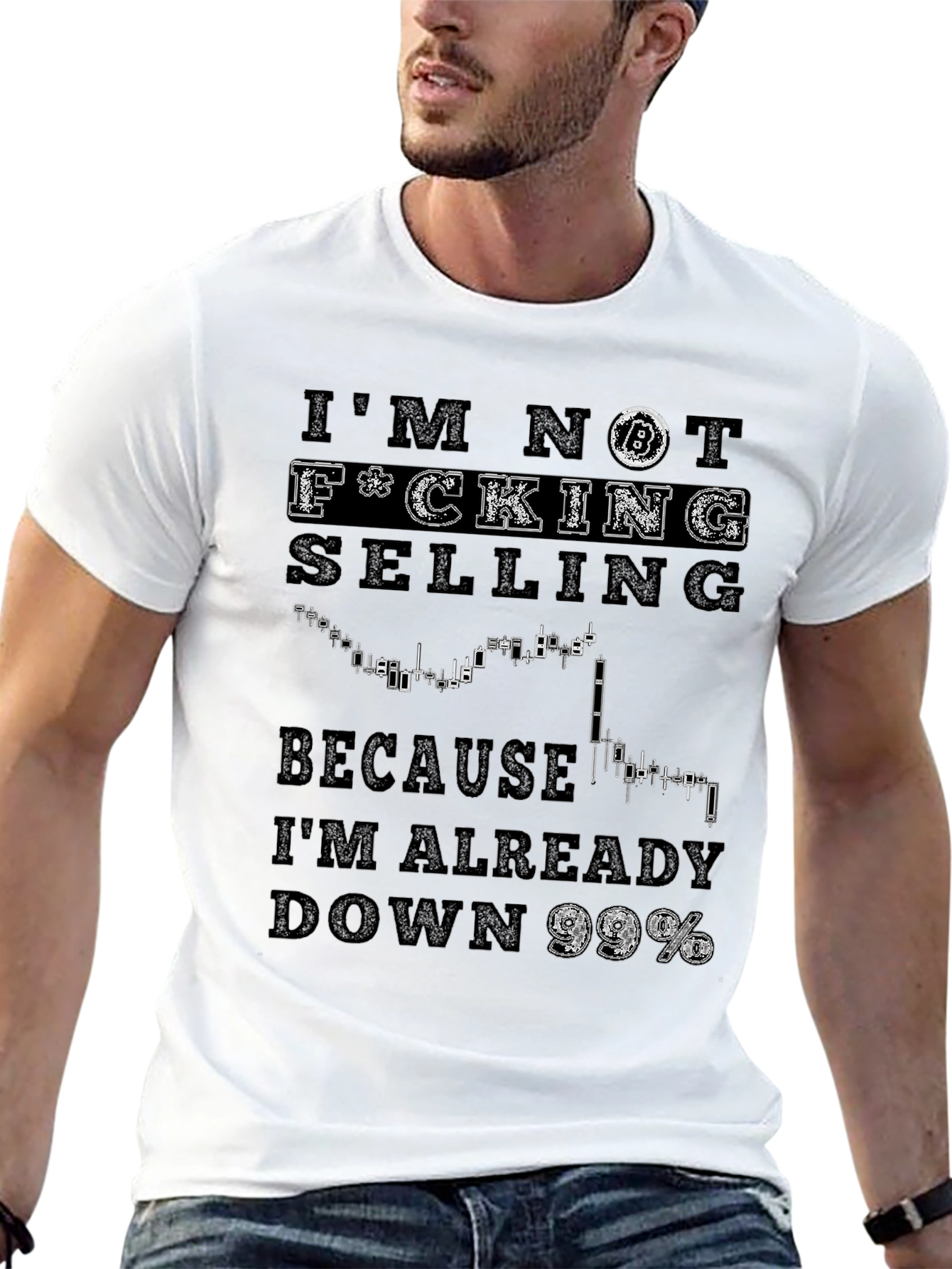 Black Bitcoin HODL T-Shirt - I'm Not Selling Meme Shirt view 13