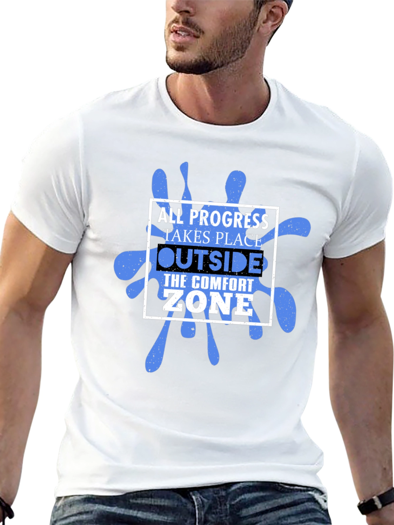 Black Progress Comfort Zone Graphic T-Shirt view 13