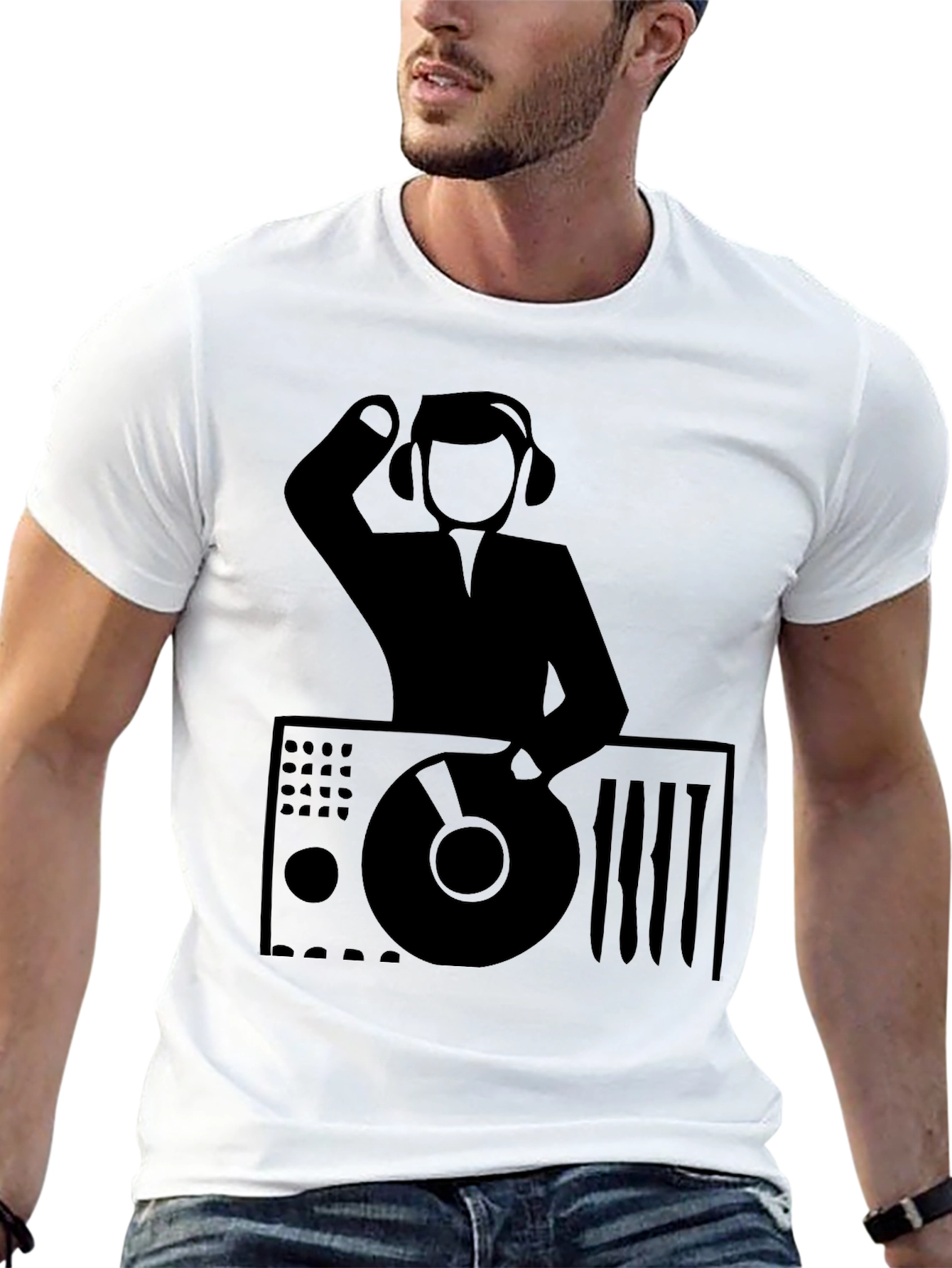 Black DJ Graphic Tee - Black Music Lover T-Shirt view 13