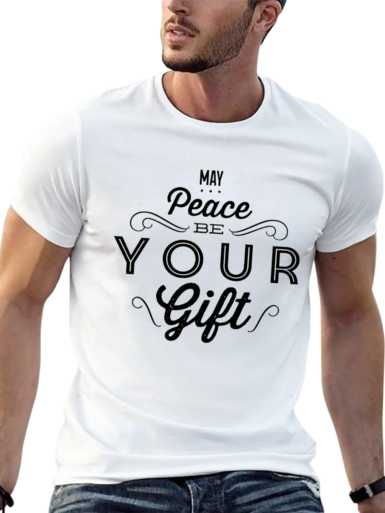 Black Peace Be Your Gift - Black Graphic Tee view 13