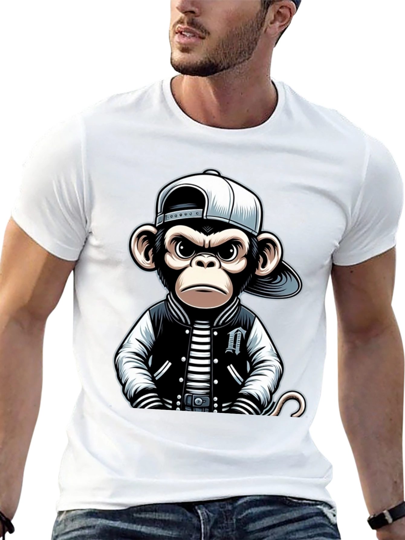 Black Cool Monkey T-Shirt view 13