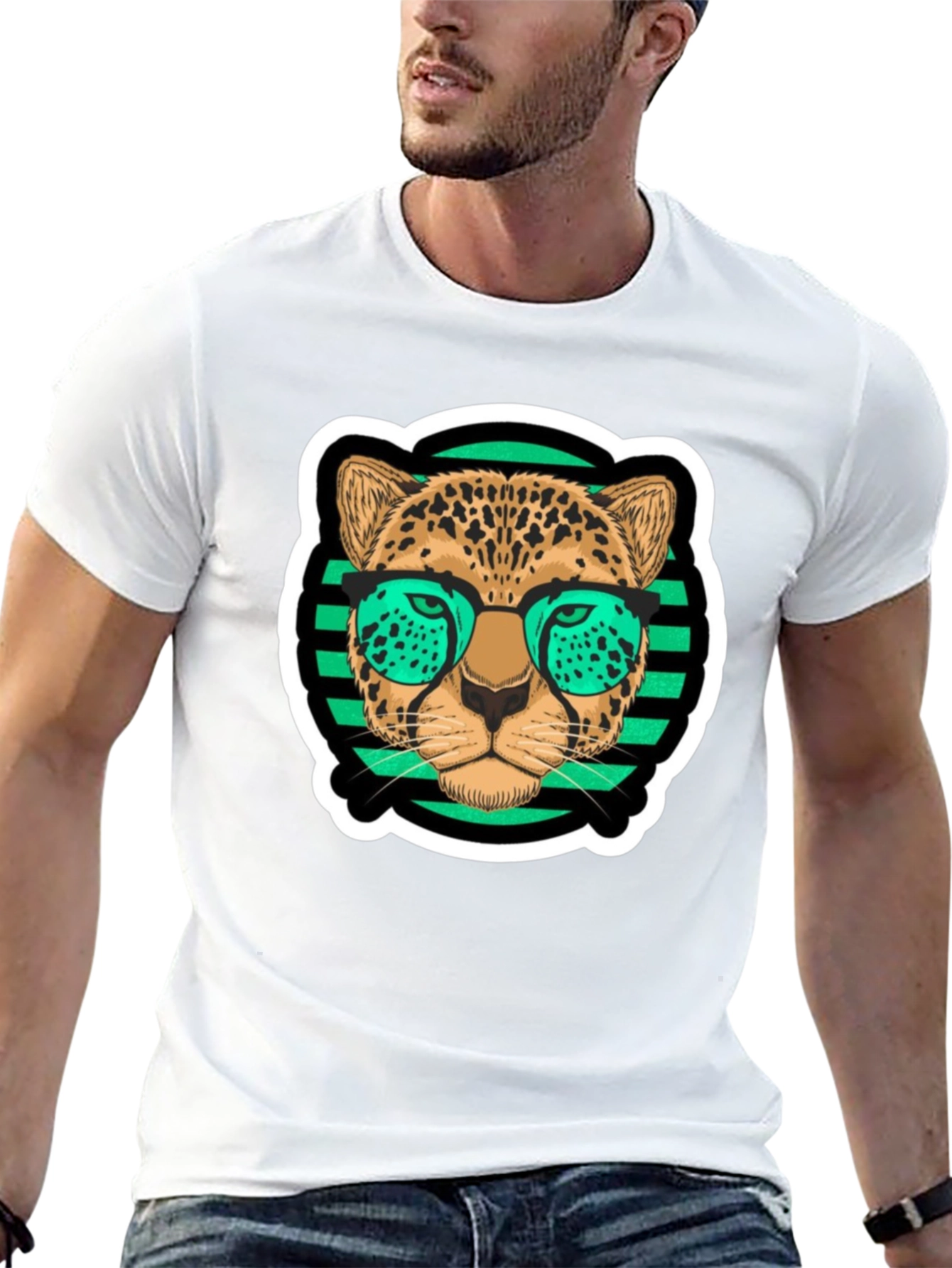 Black Cool Leopard T-Shirt view 13