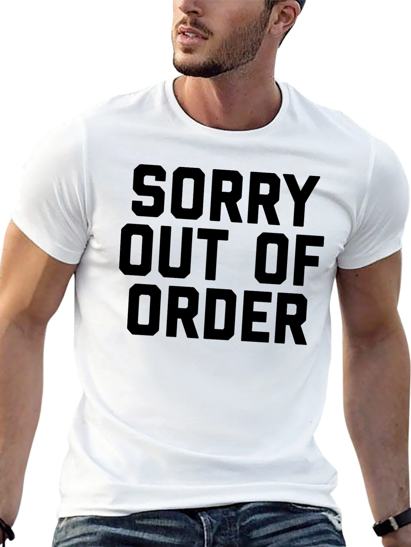 Black Sorry Out of Order Graphic Tee view 13