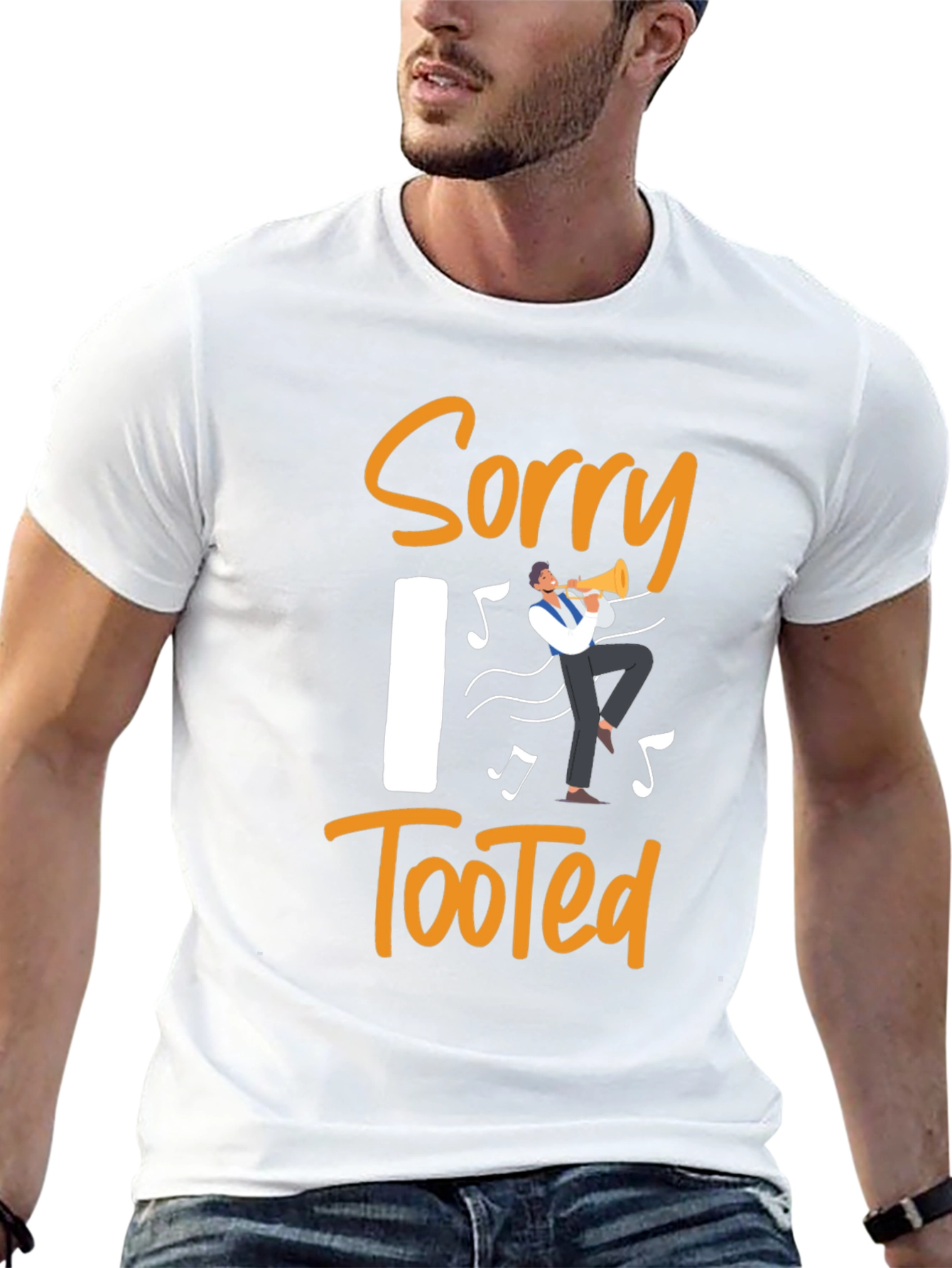 Black Sorry I Tooted Funny Musician T-Shirt view 13