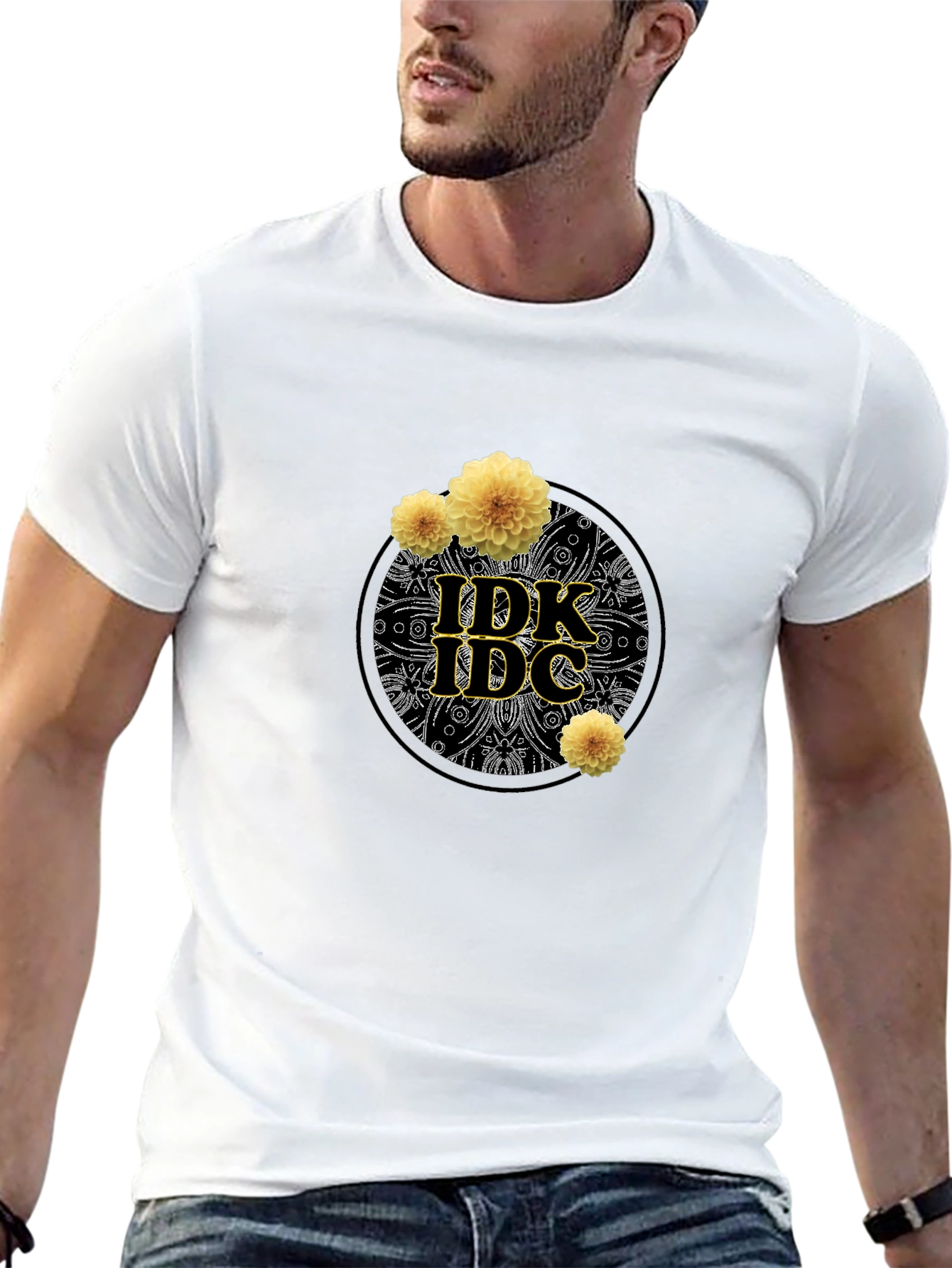 Black IDK IDC Graphic Tee - Relaxed Fit view 13