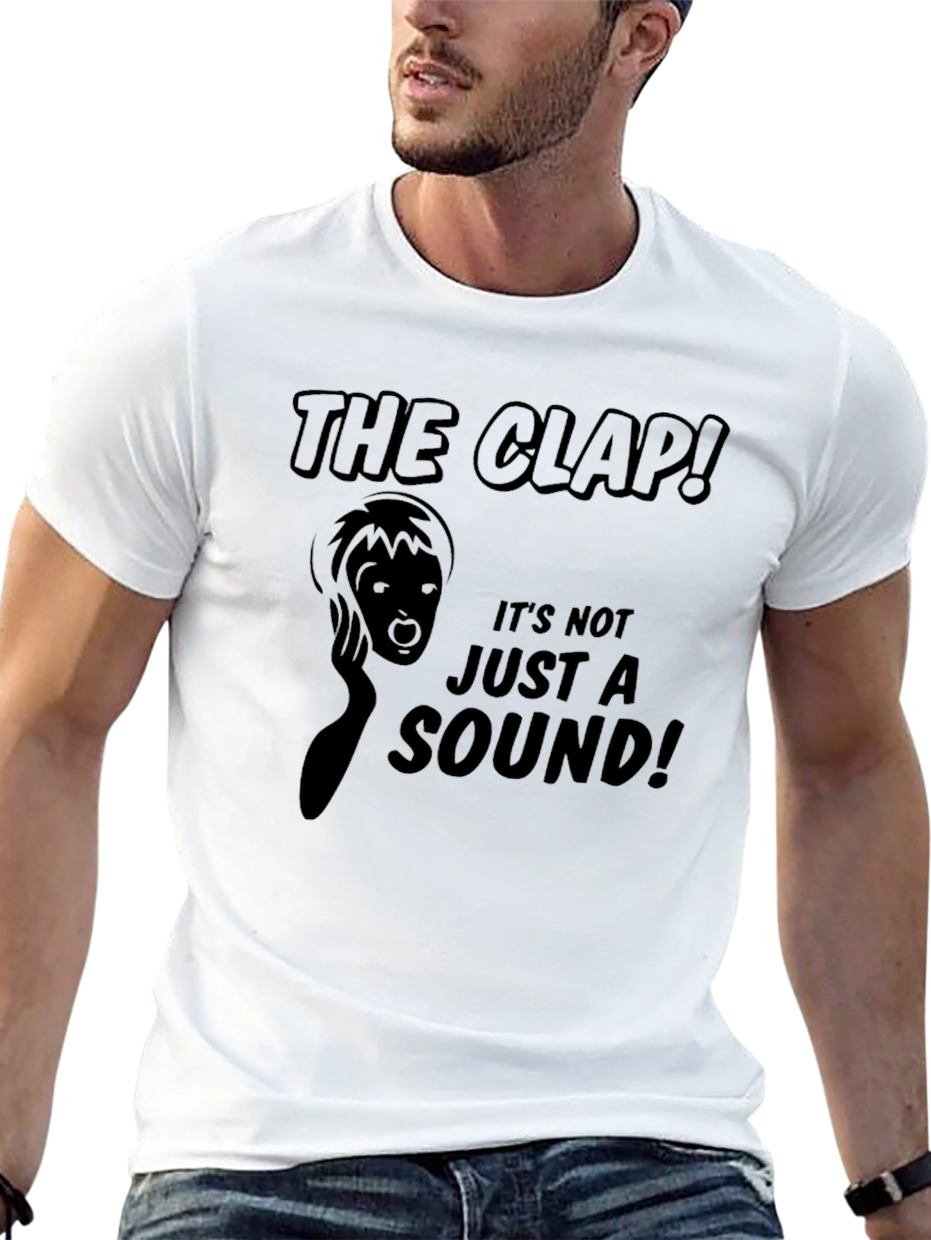Black The Clap Funny Graphic T-Shirt  view 13