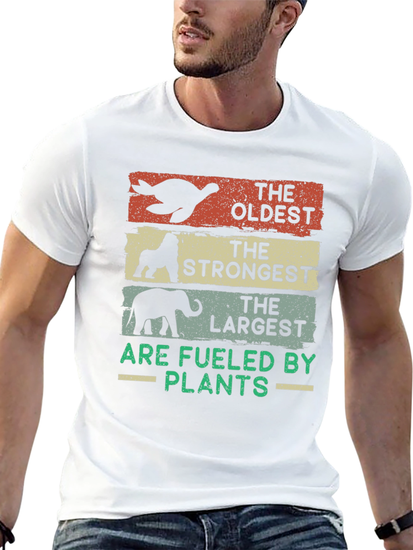 Black Oldest, Strongest, Largest - Vegan T-Shirt view 13