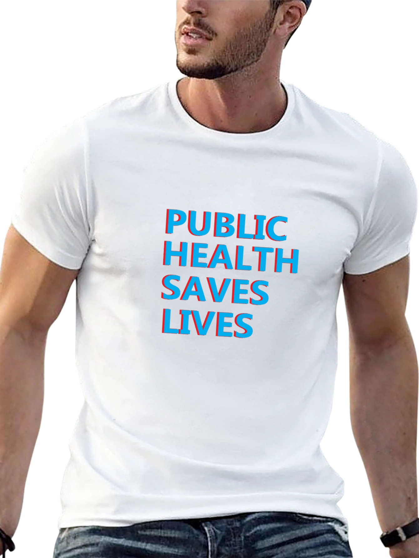 Black Public Health Saves Lives T-Shirt - Black view 13