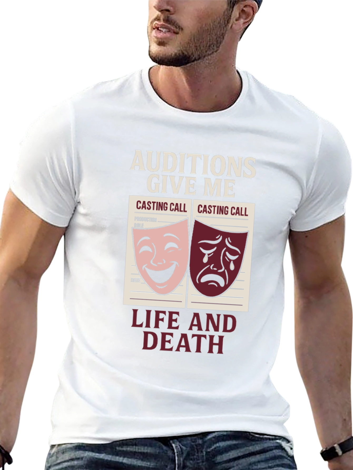 Black Auditions Life and Death T-Shirt view 13