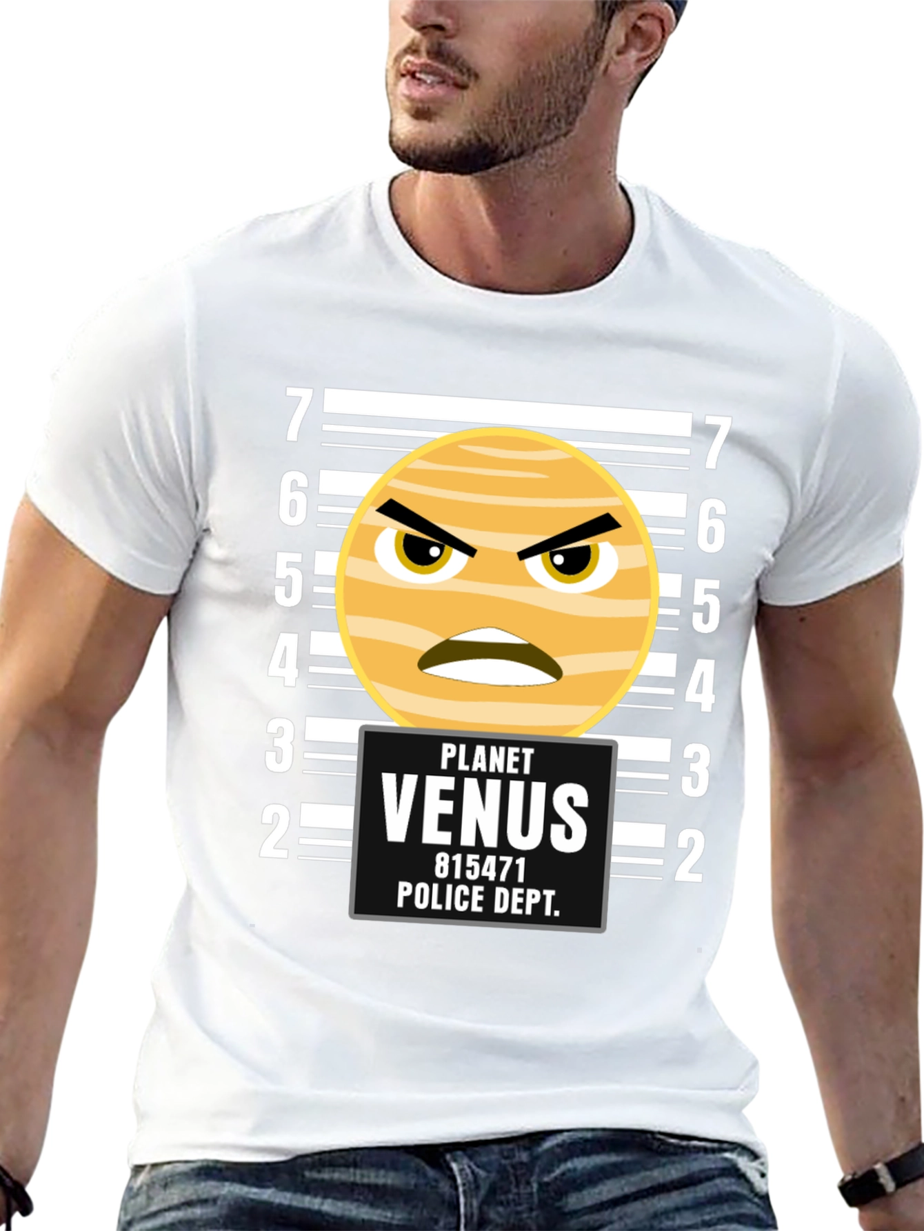Black Planet Venus Mugshot Graphic T-Shirt view 13