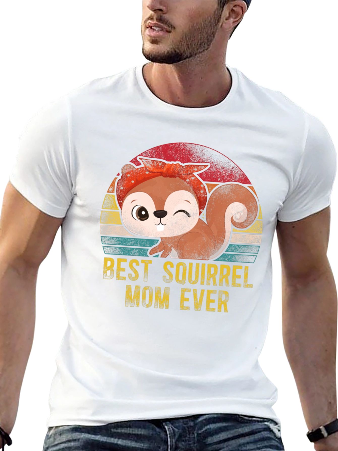 Black Best Squirrel Mom Ever T-Shirt view 13
