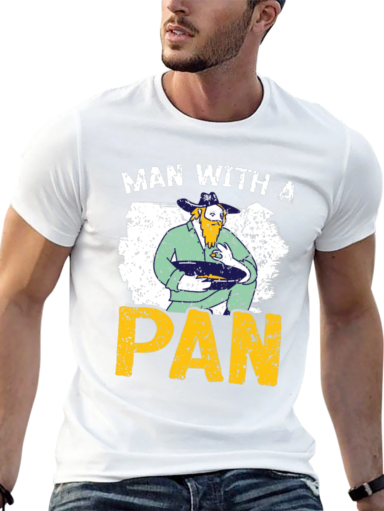 Black Man with a Pan Novelty T-Shirt view 13