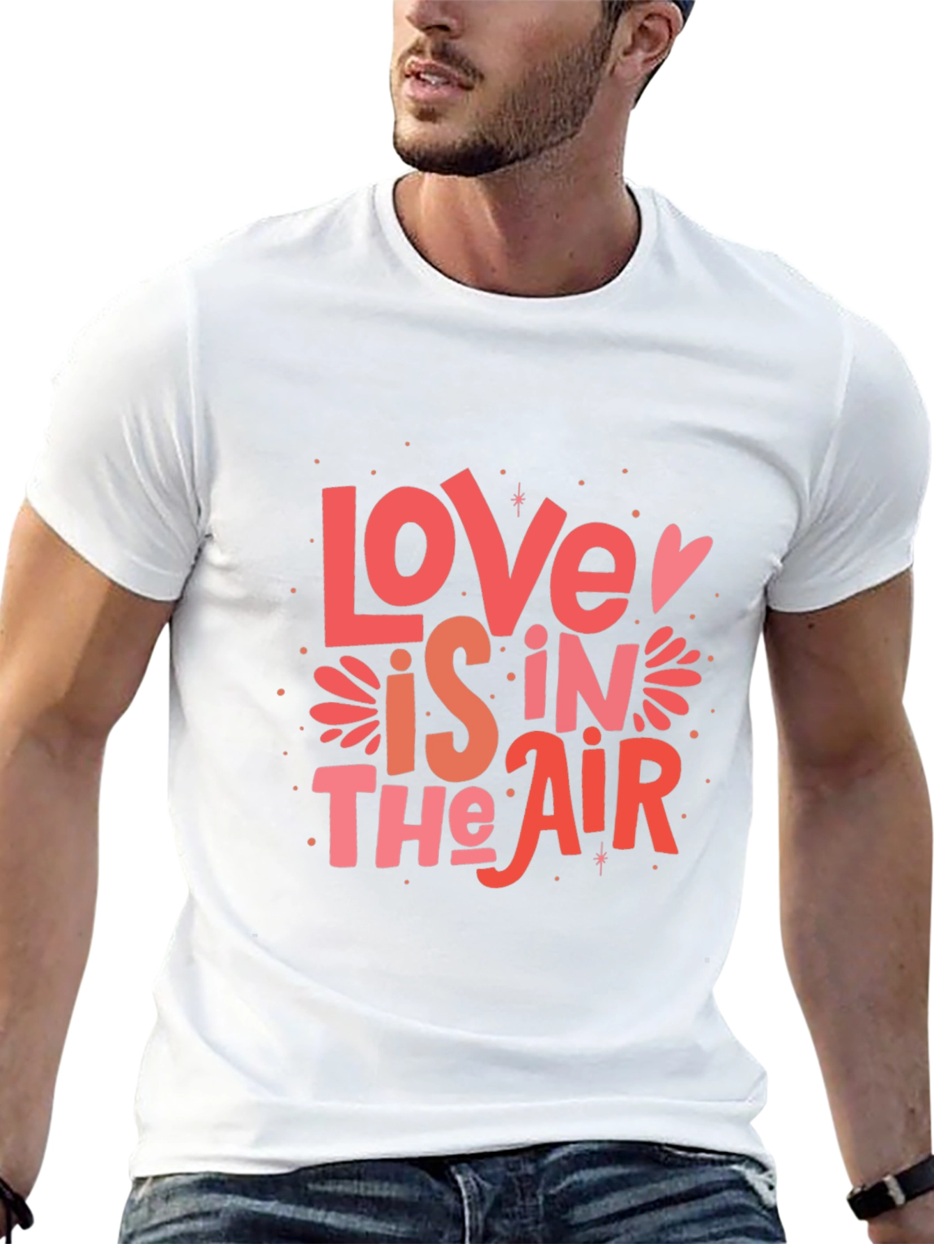 Black Love is in the Air Graphic Black T-Shirt view 13