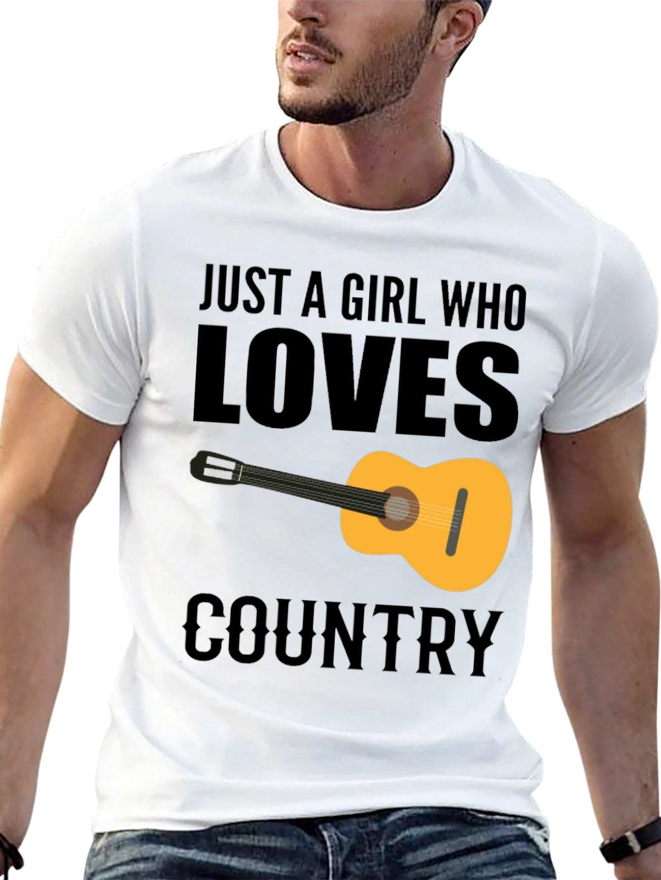 Black Country Music Guitar Graphic Tee view 13