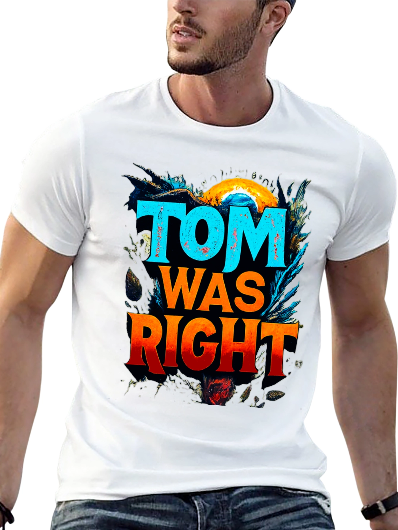 Black Tom Was Right Graphic Tee - Funny Slogan T-Shirt view 13