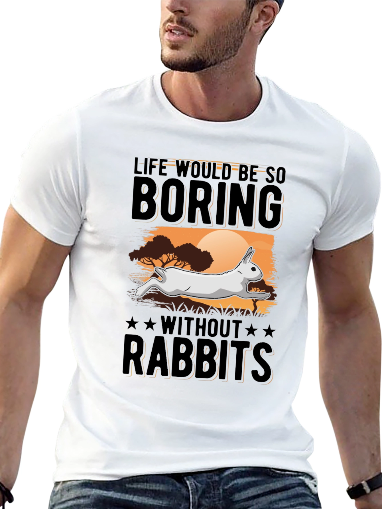 Black Life Would Be So Boring Without Rabbits T-Shirt view 13