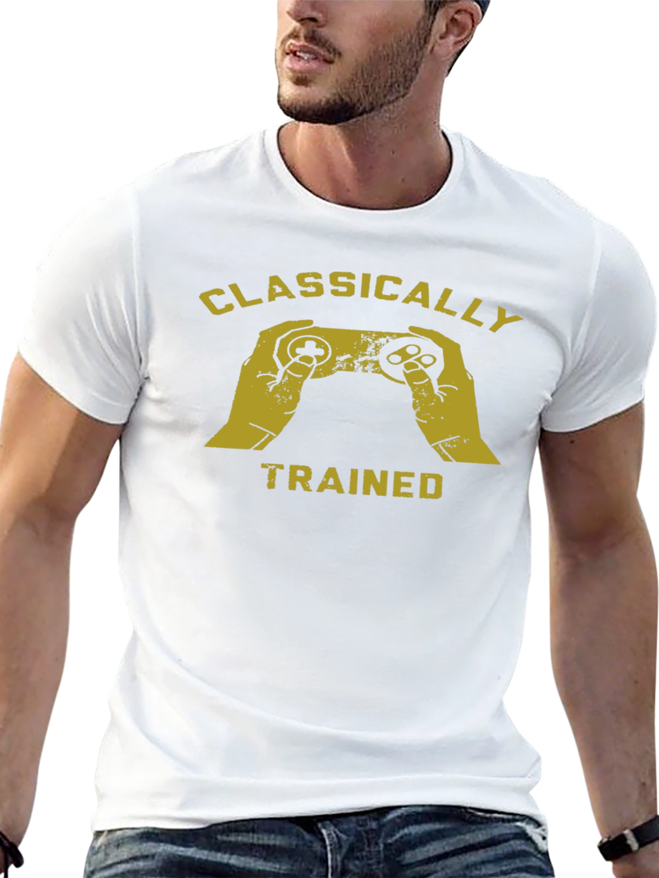 Black Classically Trained Gamer T-Shirt - Retro Gaming Tee view 13