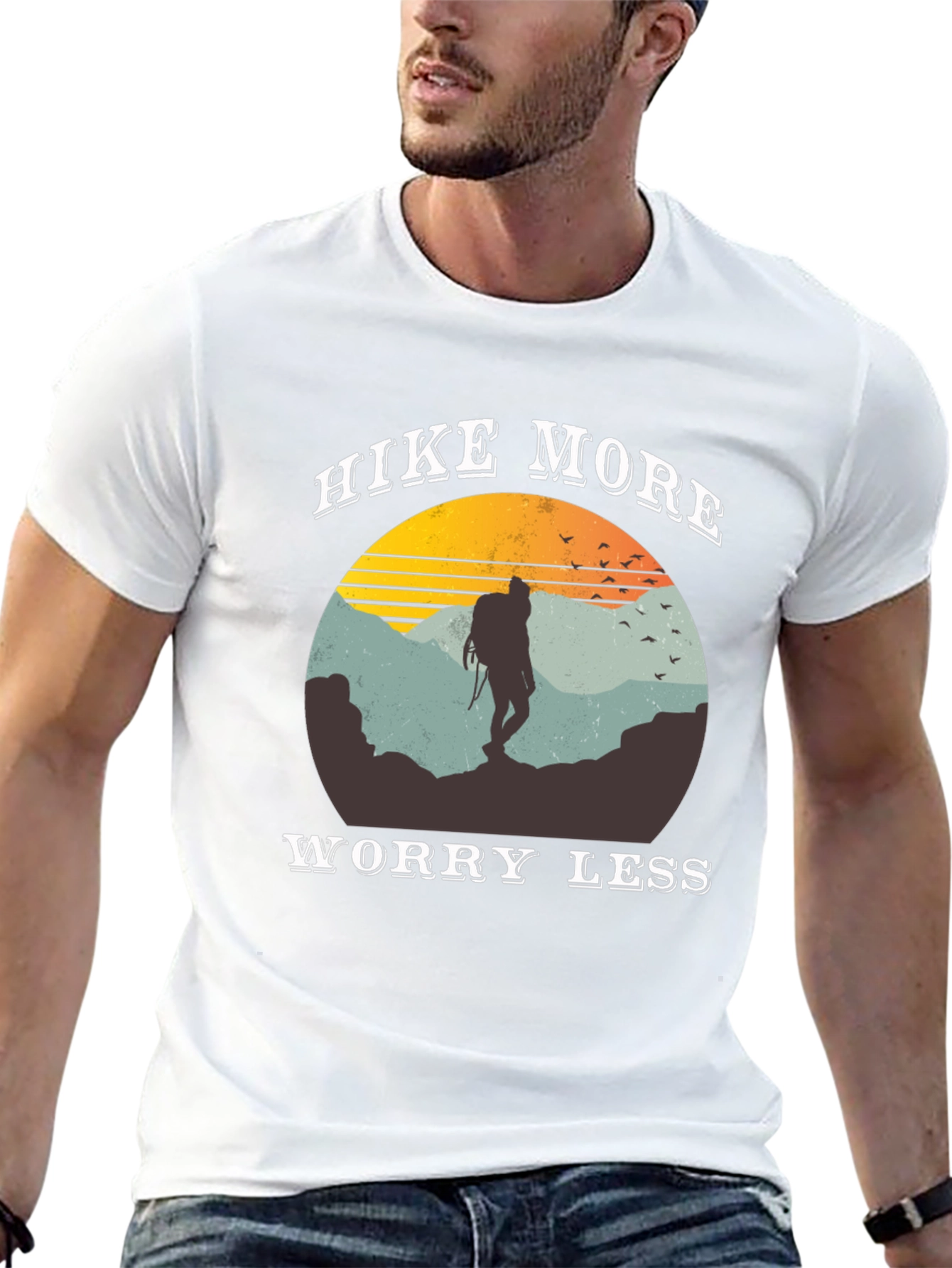 Hike More Worry Less Graphic Tee - 13
