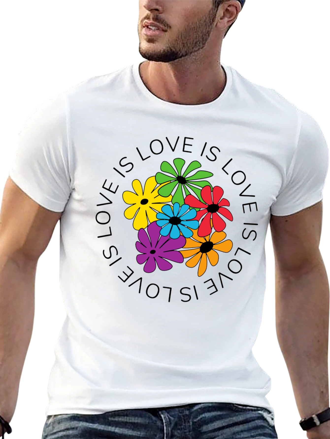 Black Love Is Love Floral Graphic Tee view 13