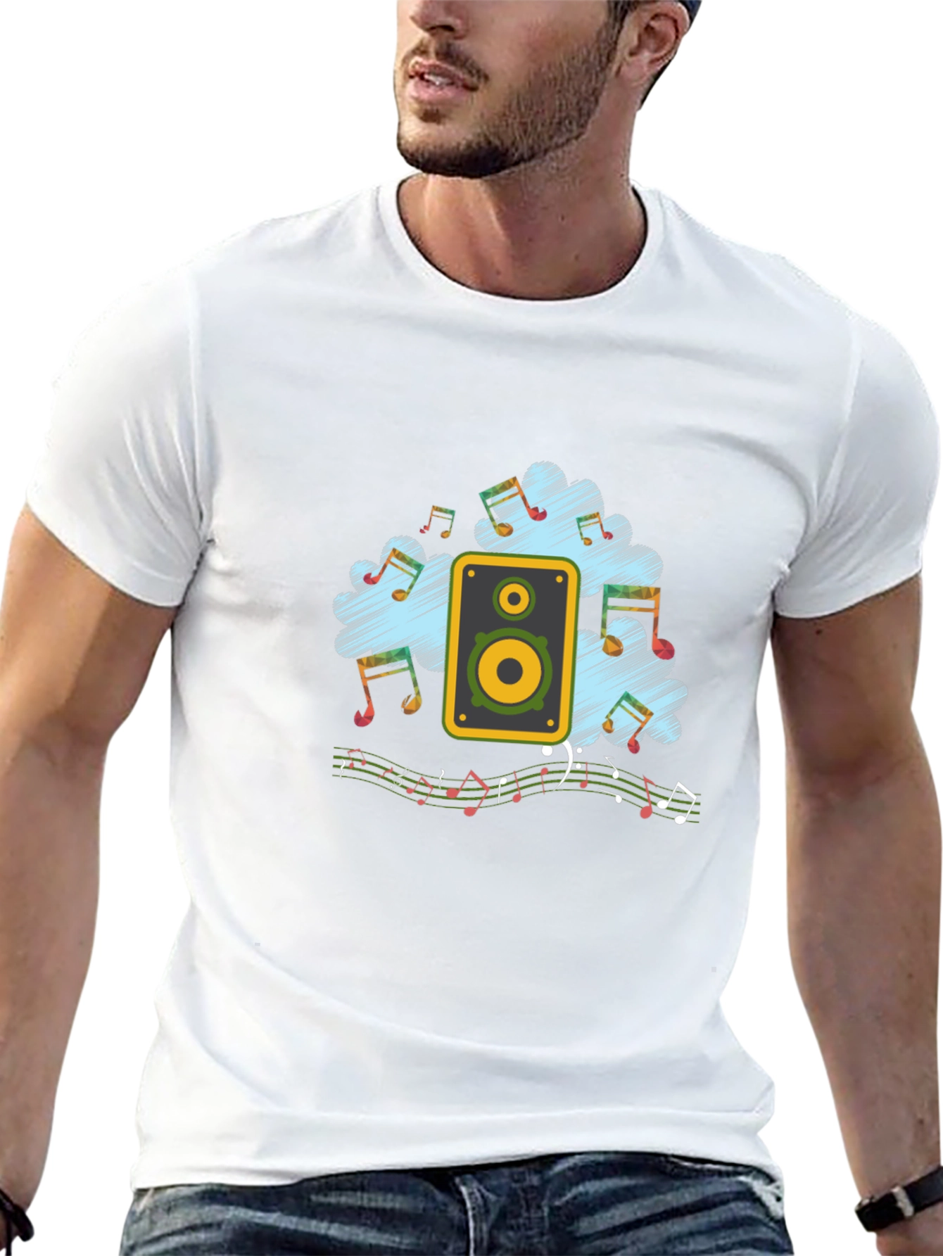 Black Music Lover's Graphic T-Shirt view 13