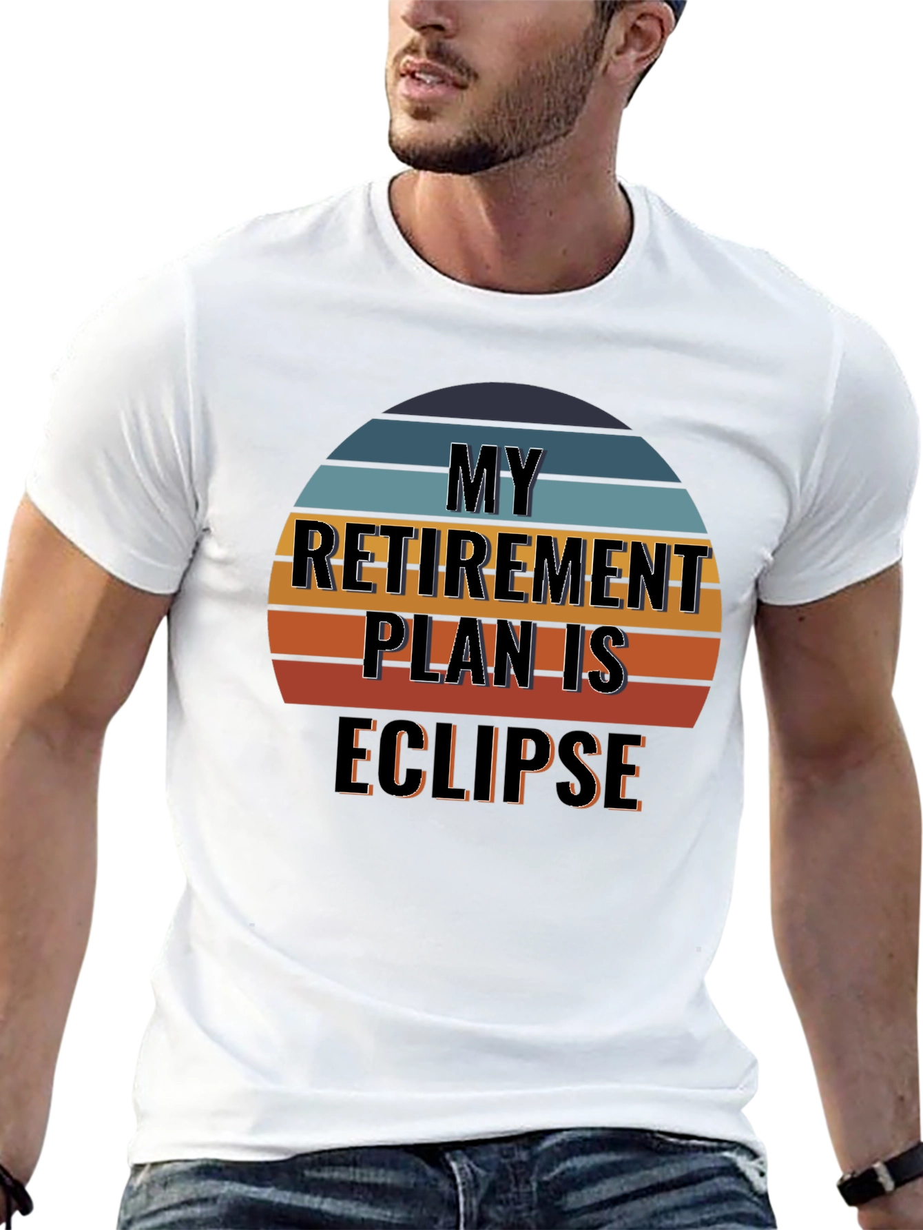 Black My Retirement Plan is Eclipse T-Shirt view 13