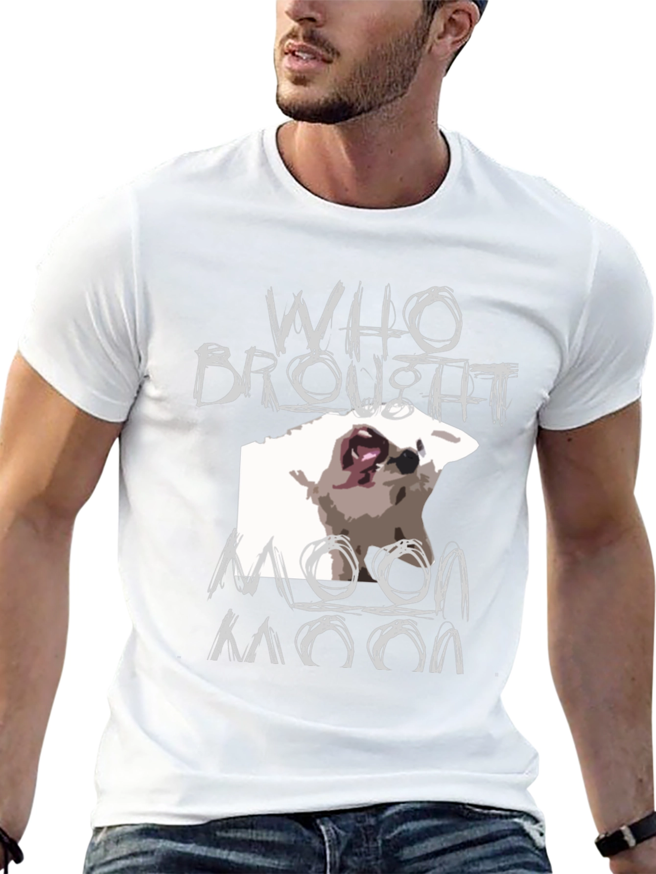 Black Who Brought Moon Moon T-Shirt view 13
