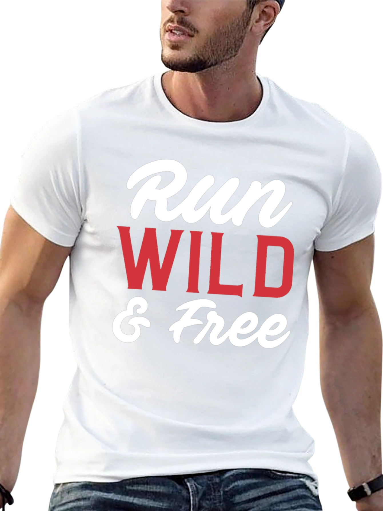 Black Run Wild & Free Graphic T-Shirt - Black view 13
