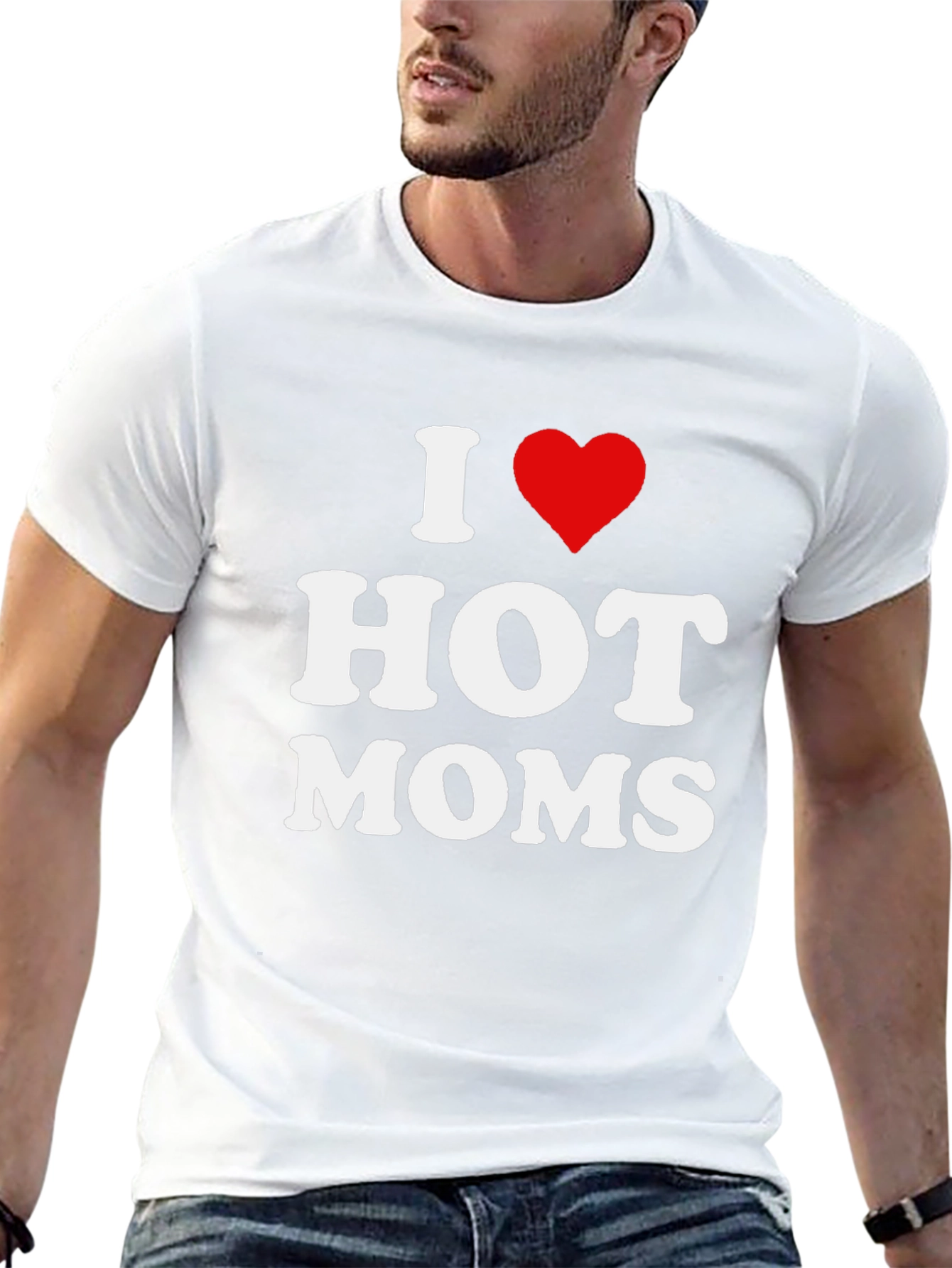Black I Heart Hot Moms Black T-Shirt view 13