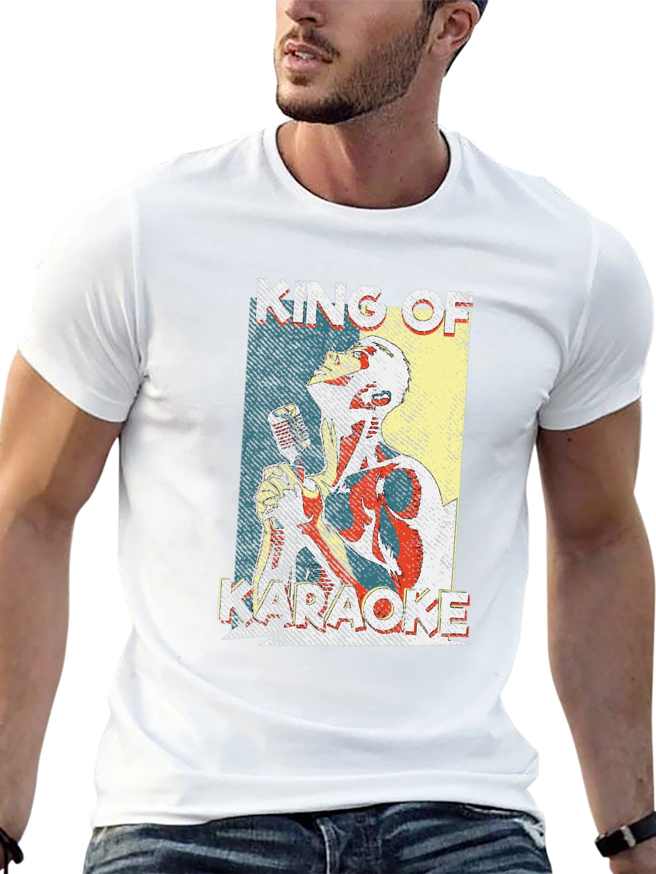 Black King of Karaoke Black T-Shirt view 13
