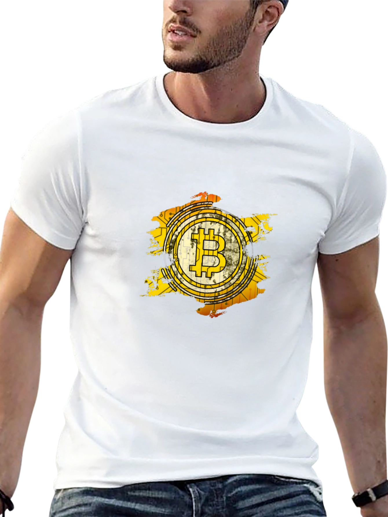 Black Bitcoin Graphic Tee - Crypto Enthusiast T-Shirt view 13
