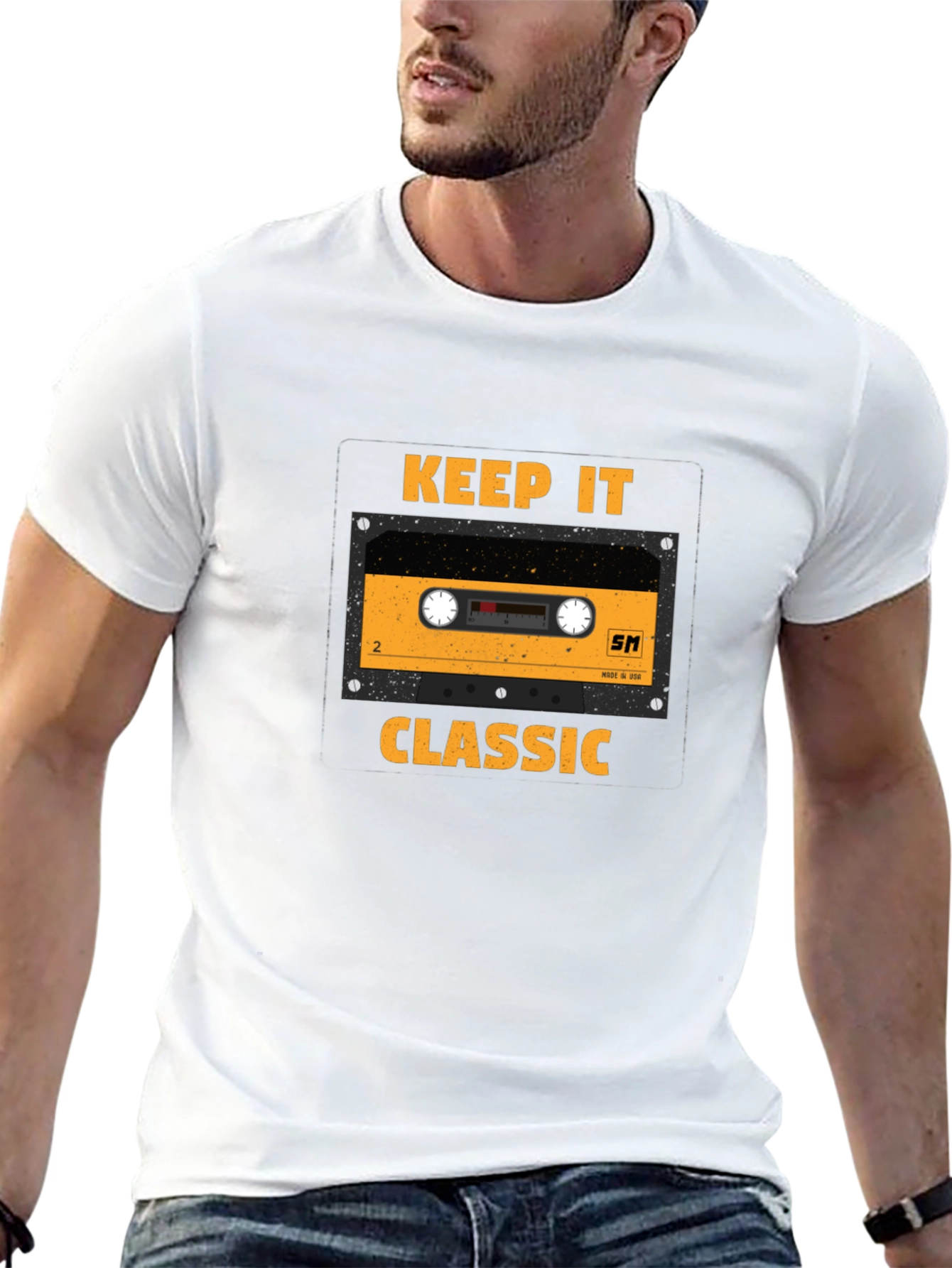 Black Keep It Classic Cassette Tape T-Shirt view 13