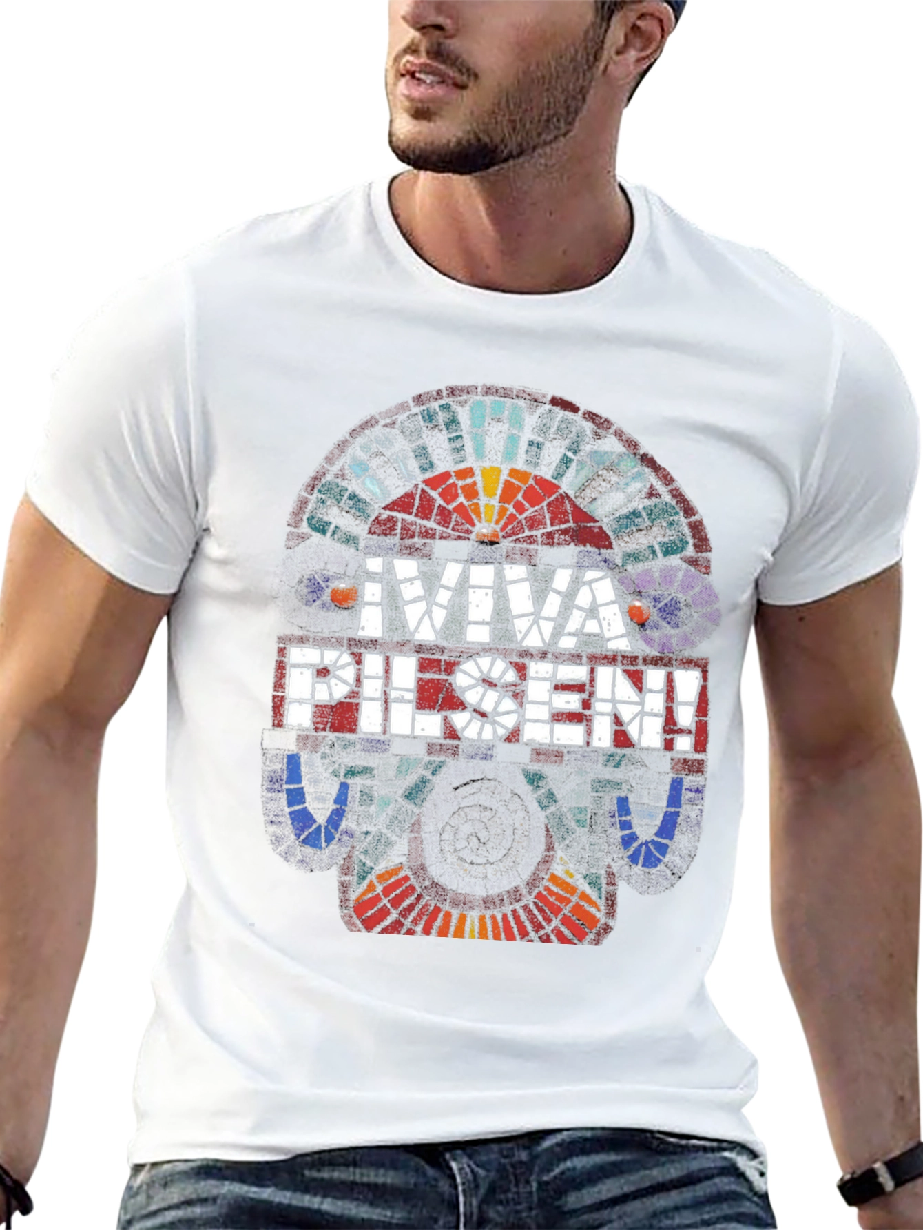 Black Viva Pilsen T-Shirt - Unique Graphic Tee view 13