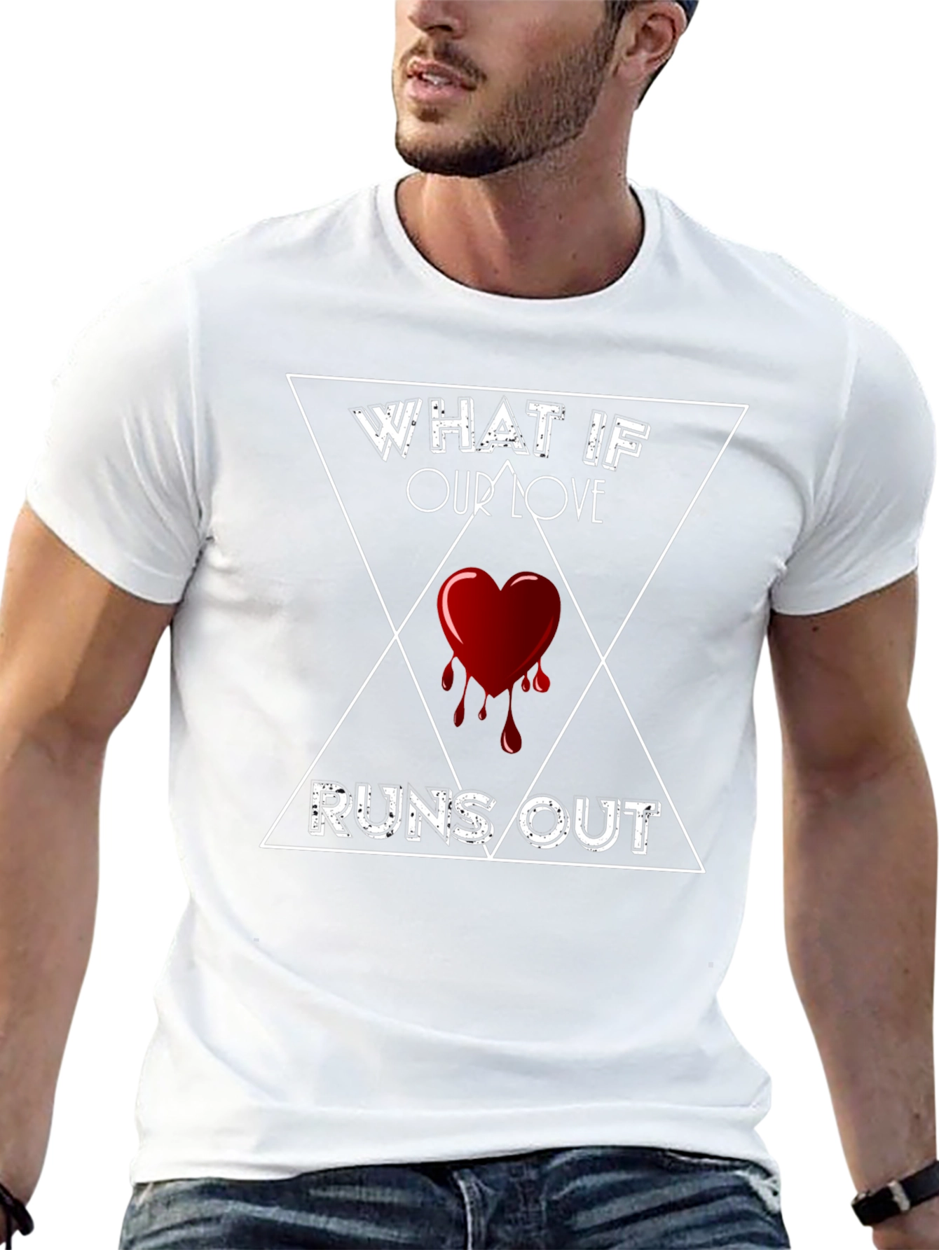 Black Bleeding Heart Graphic T-Shirt: What If Our Love Runs Out? view 13