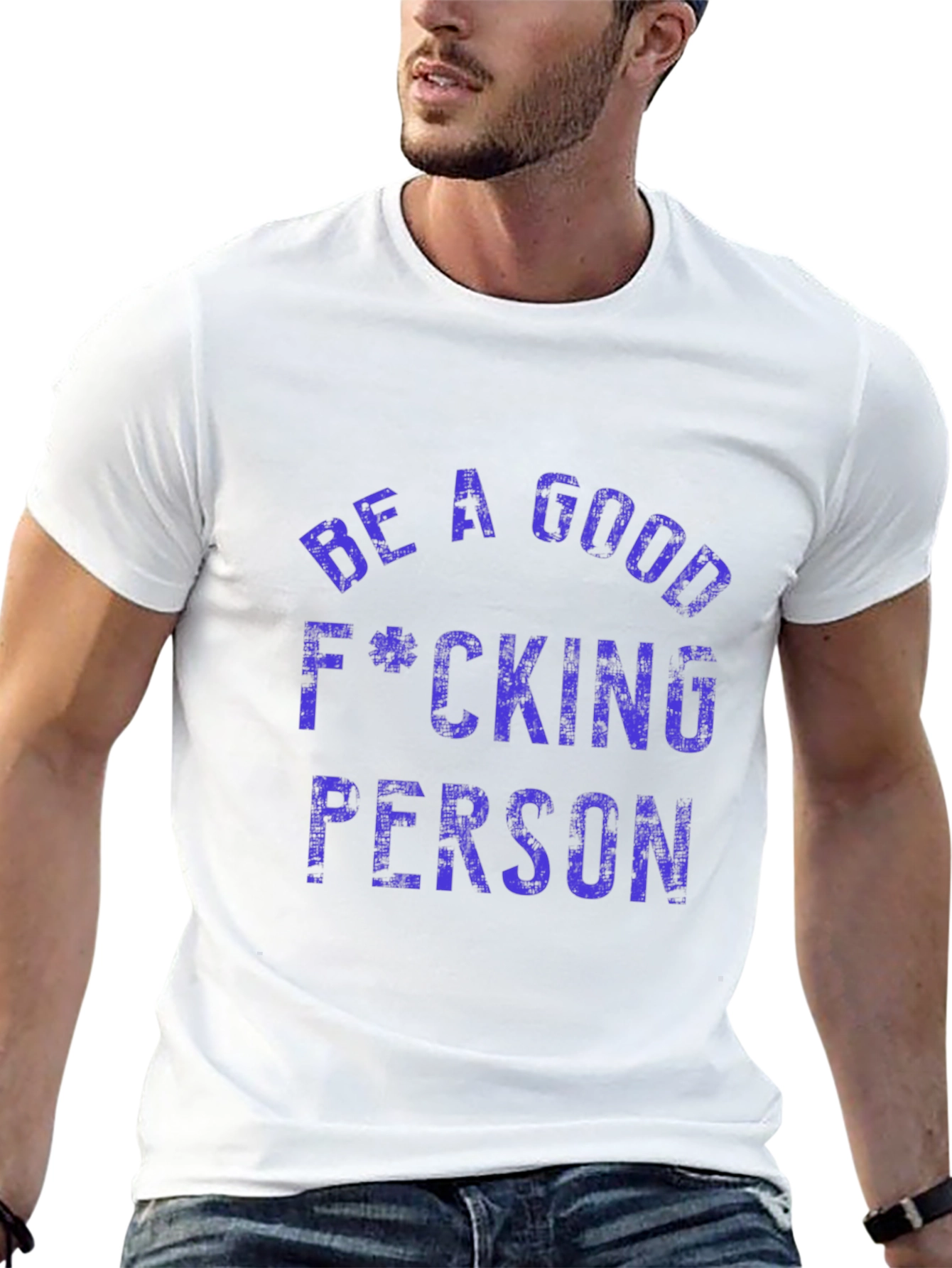 Black Be A Good F*cking Person Graphic Tee view 13