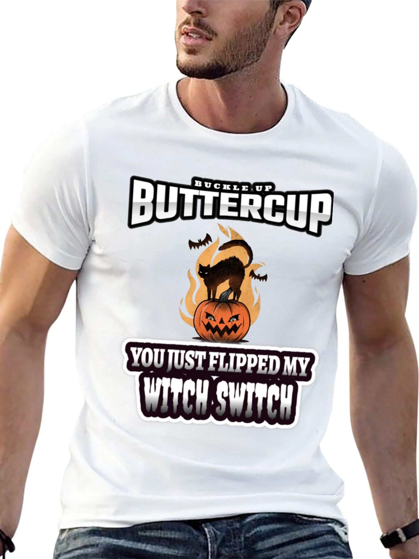 Buckle Up Buttercup Witch Switch T-Shirt - 13