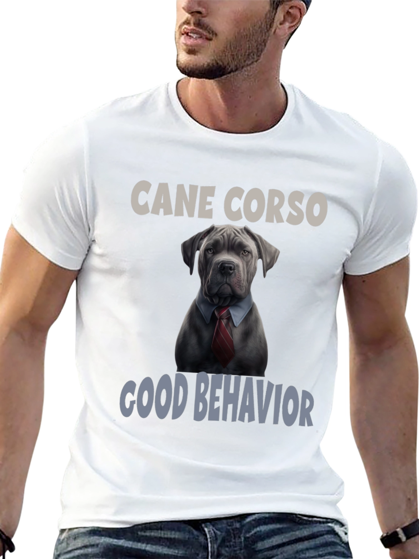 Black Cane Corso Good Behavior T-Shirt view 13