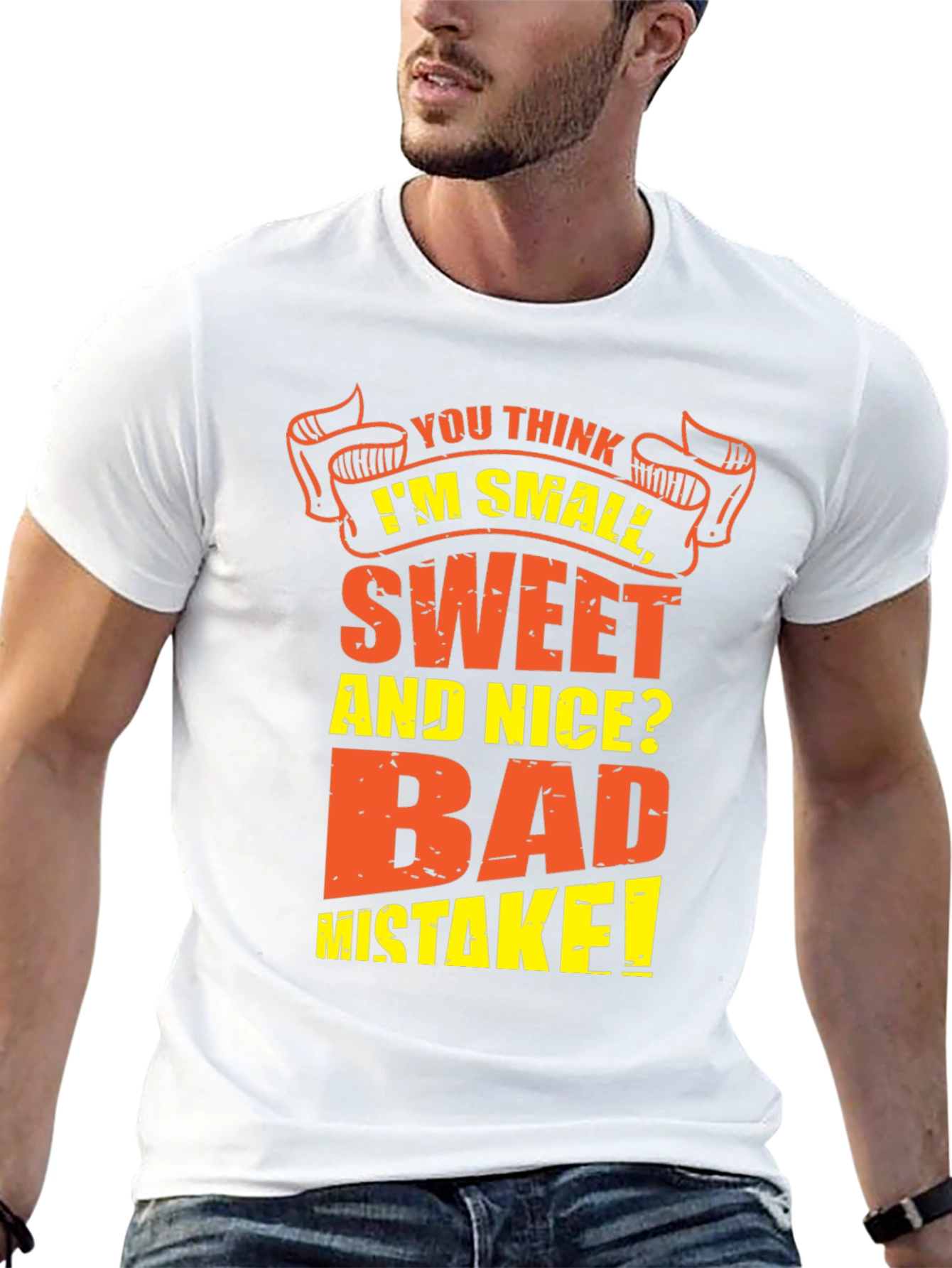 Black Funny T-Shirt - You Think I'm Small, Sweet and Nice? view 13