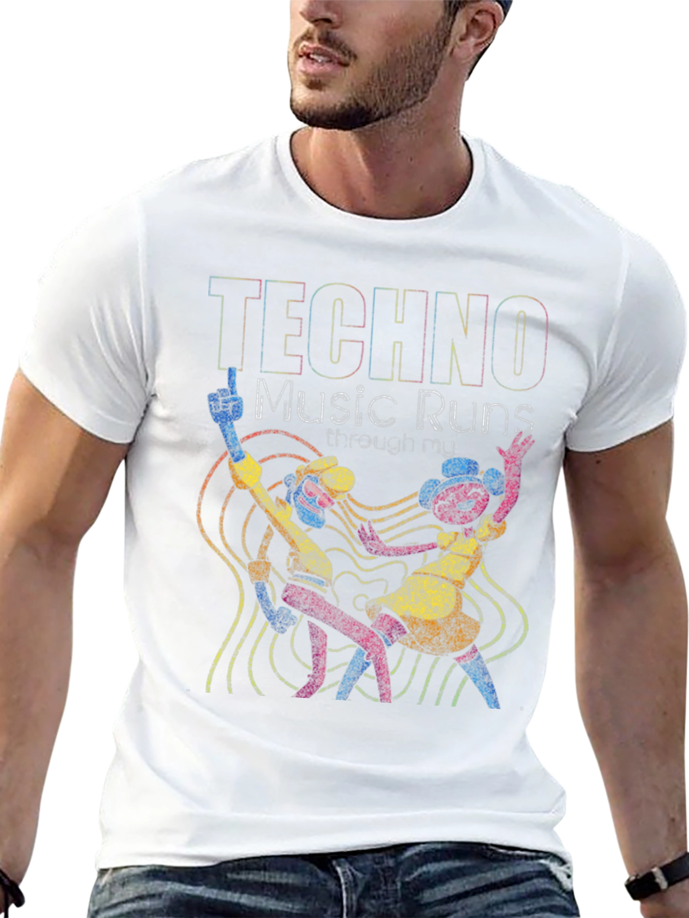 Techno Music Graphic T-Shirt - Dance Your Heart Out - 13