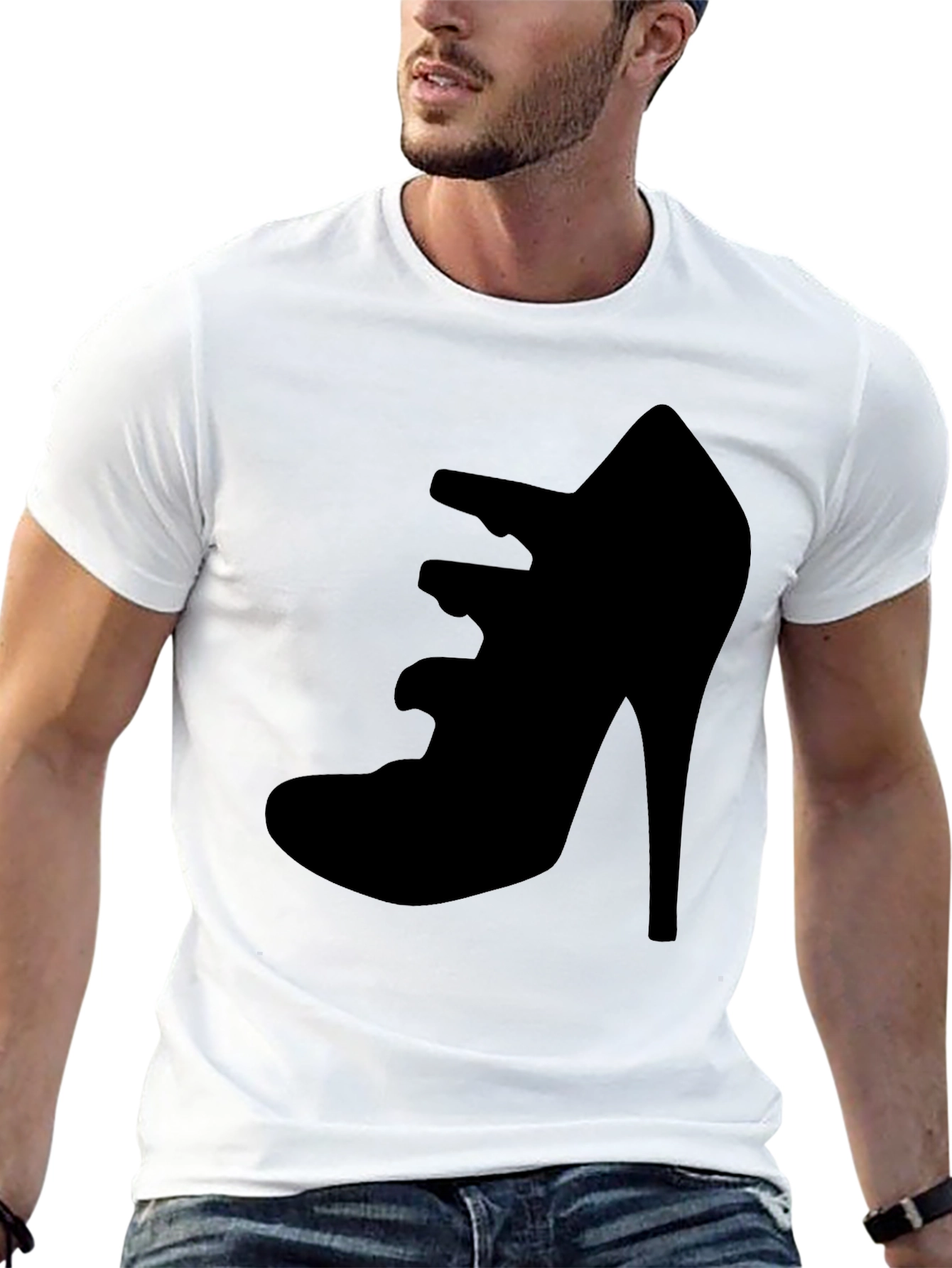 Black Black Shoe Graphic T-Shirt view 13