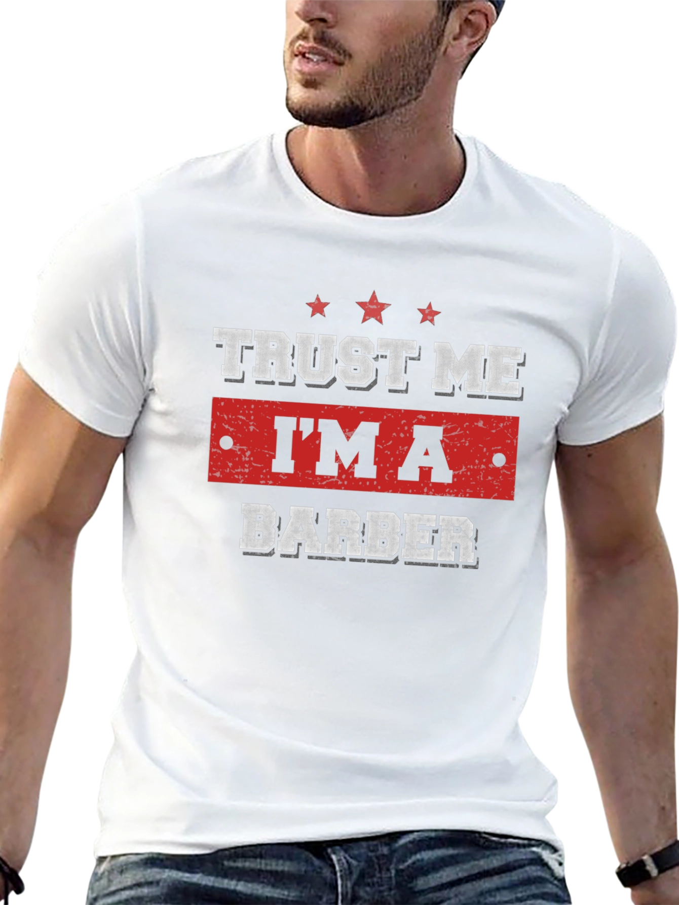 Black Trust Me I'm a Barber T-Shirt view 13