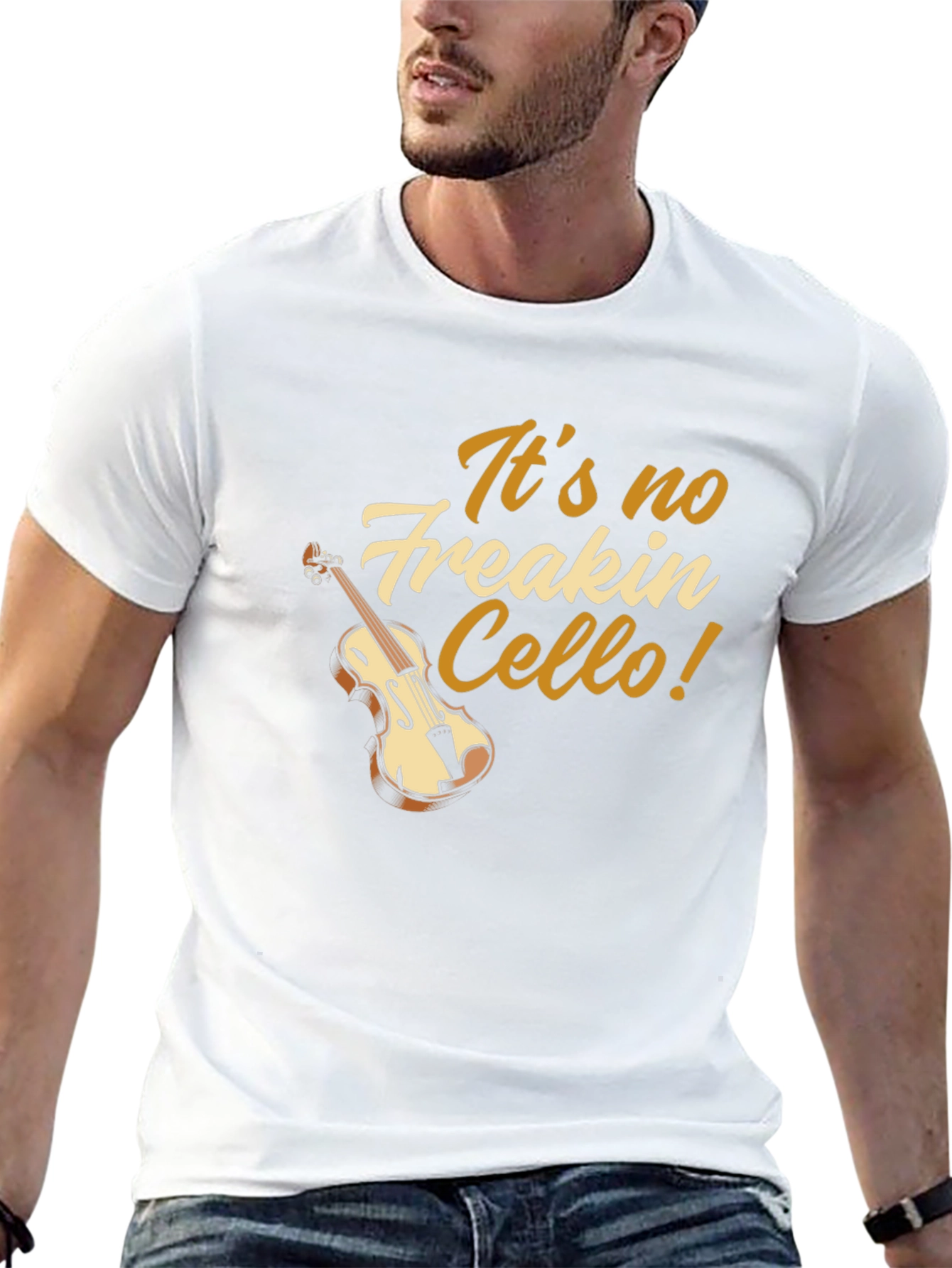 Black It's no Freakin' Cello! Black T-Shirt - Music Lover Gift view 13