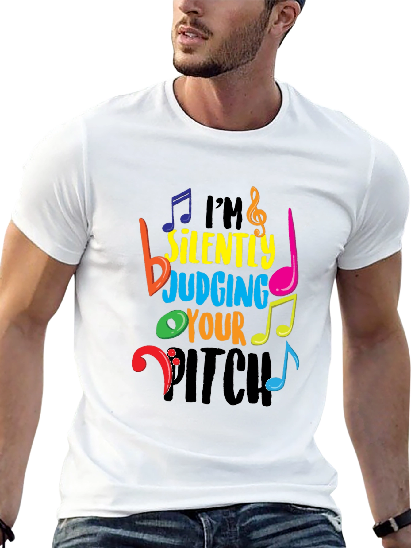 Black I'm Silently Judging Your Pitch T-Shirt view 13