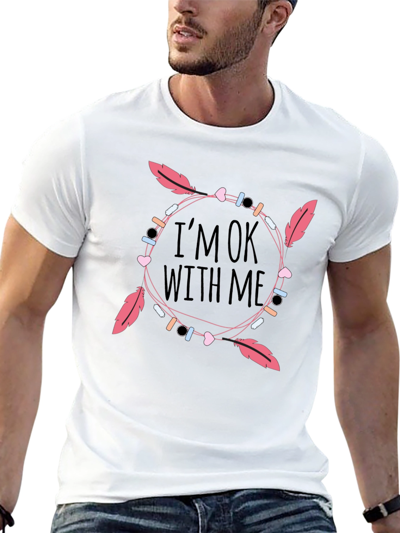 Black I'm OK With Me Graphic T-Shirt view 13