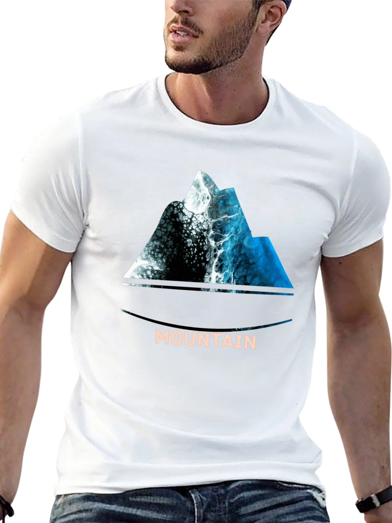 Black Mountain Graphic Print Black T-Shirt view 13