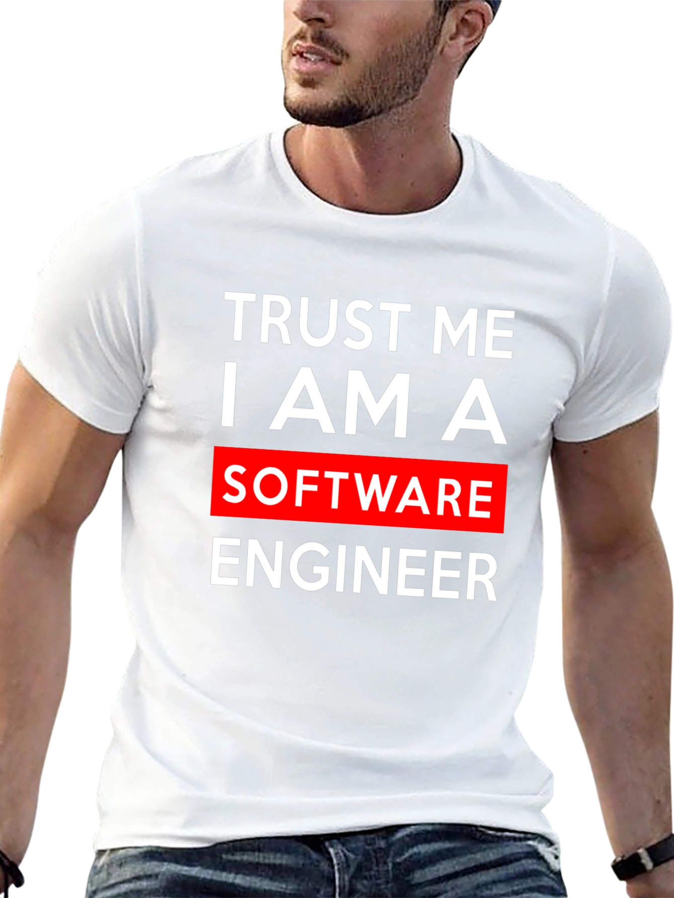 Black Trust Me, I Am A Software Engineer T-Shirt view 13