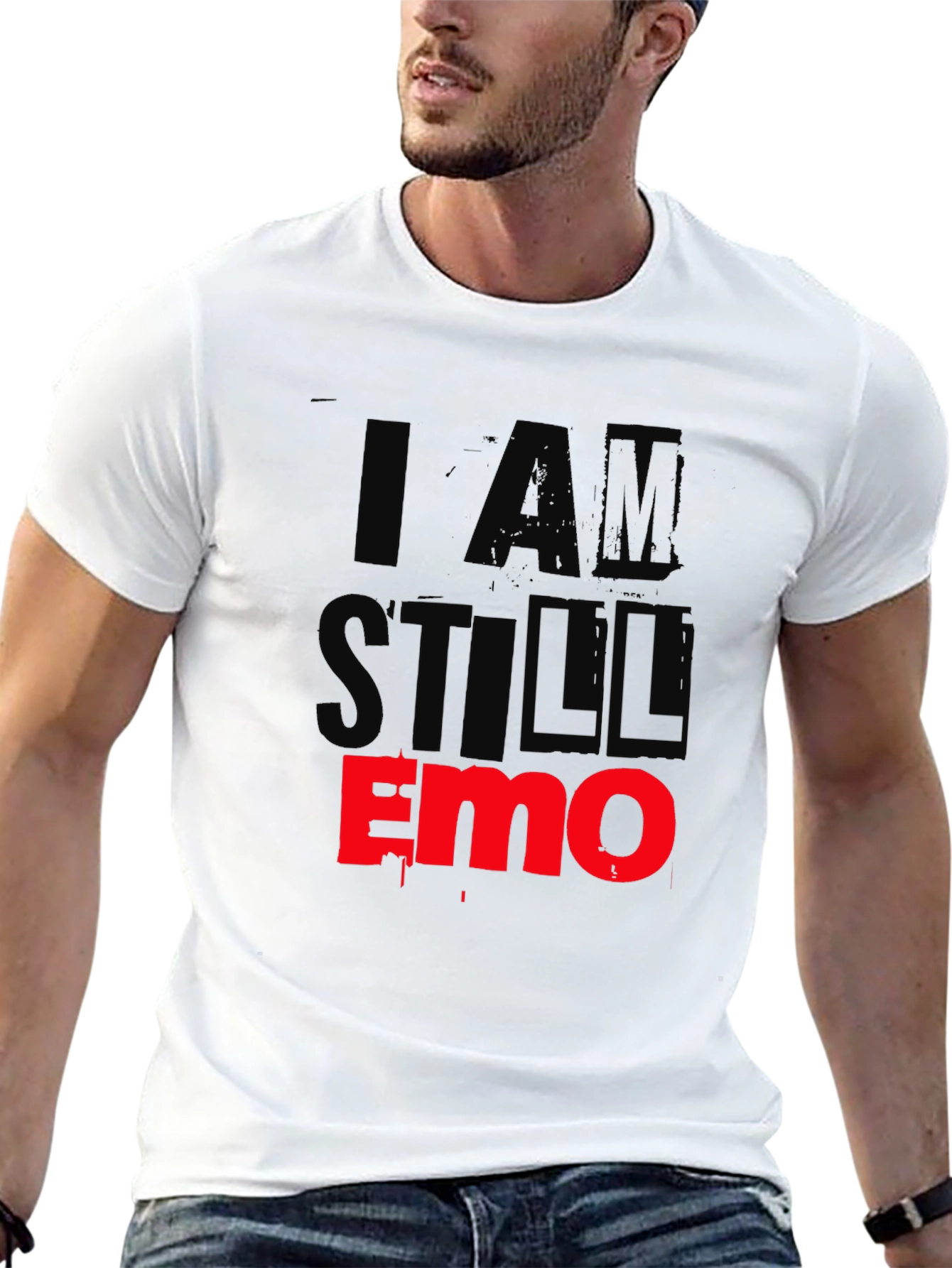 Black I Am Still Emo Black T-Shirt view 13