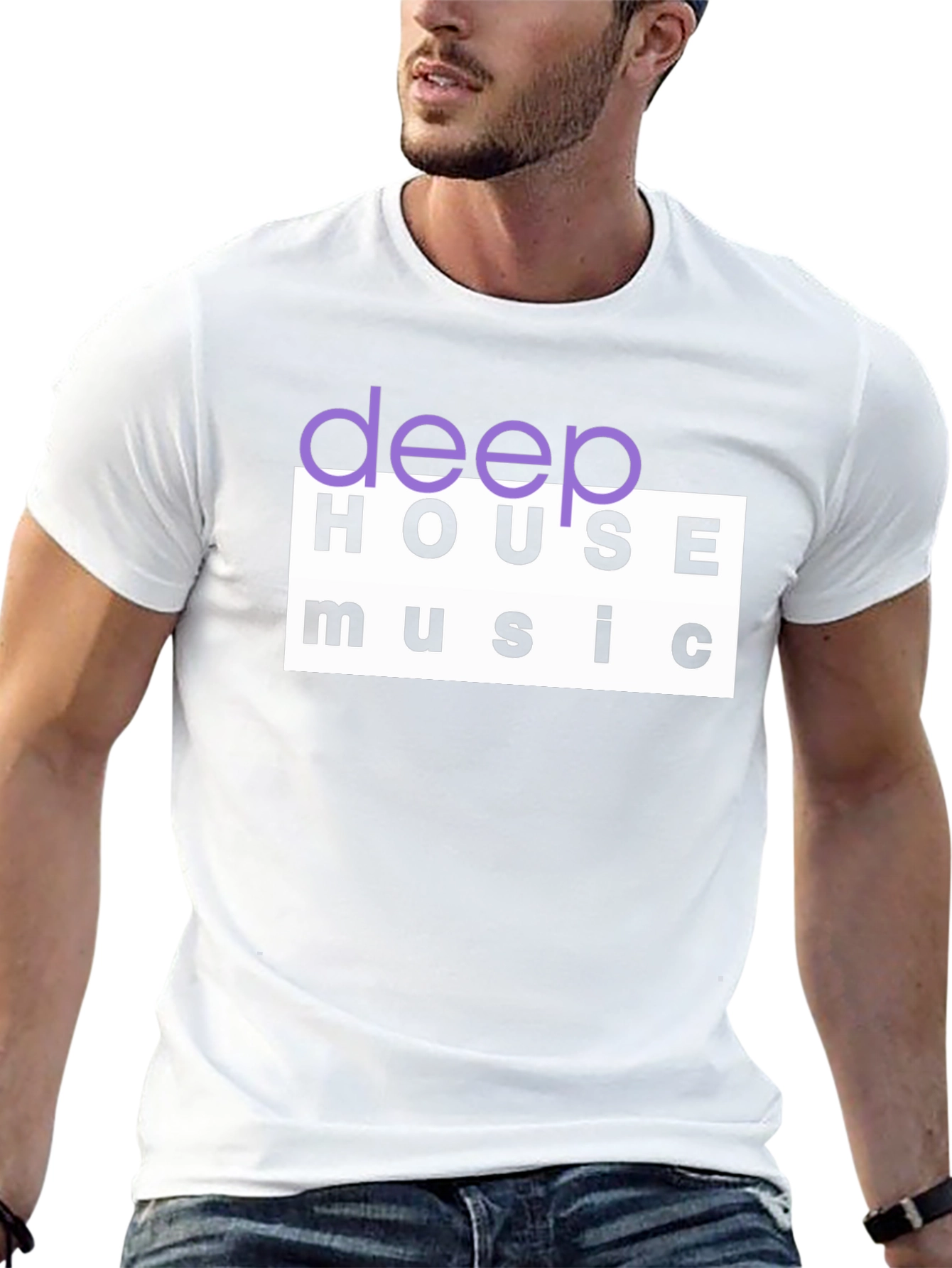 Black Deep House Music Black Graphic T-Shirt view 13
