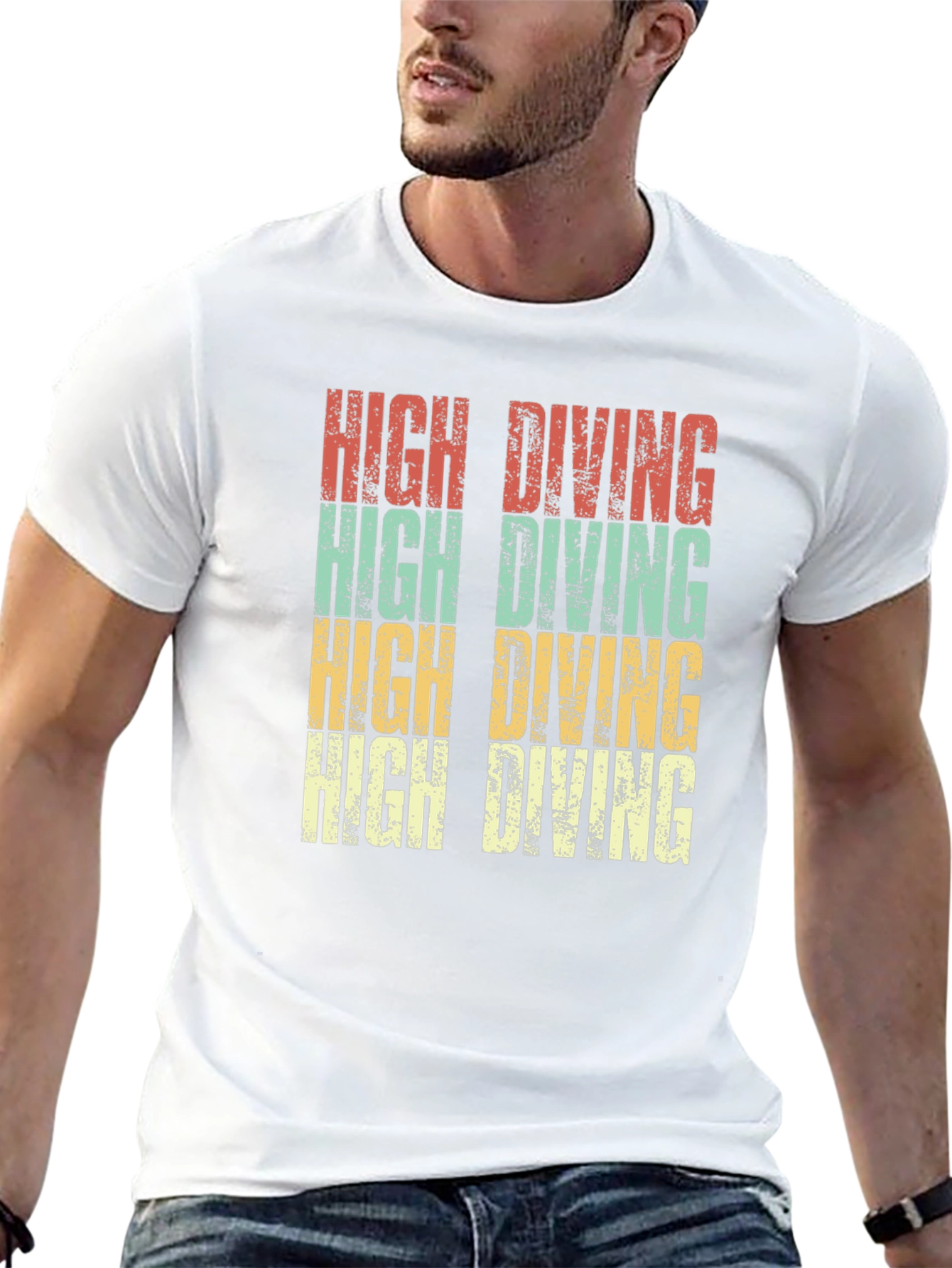 Black High Diving Retro T-Shirt view 13