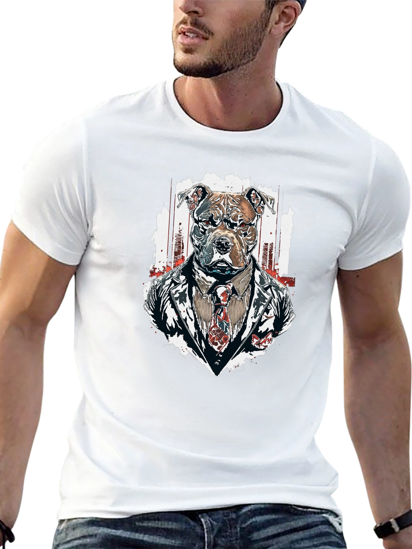 Black Pitbull Boss Black T-Shirt - Urban Cool view 13
